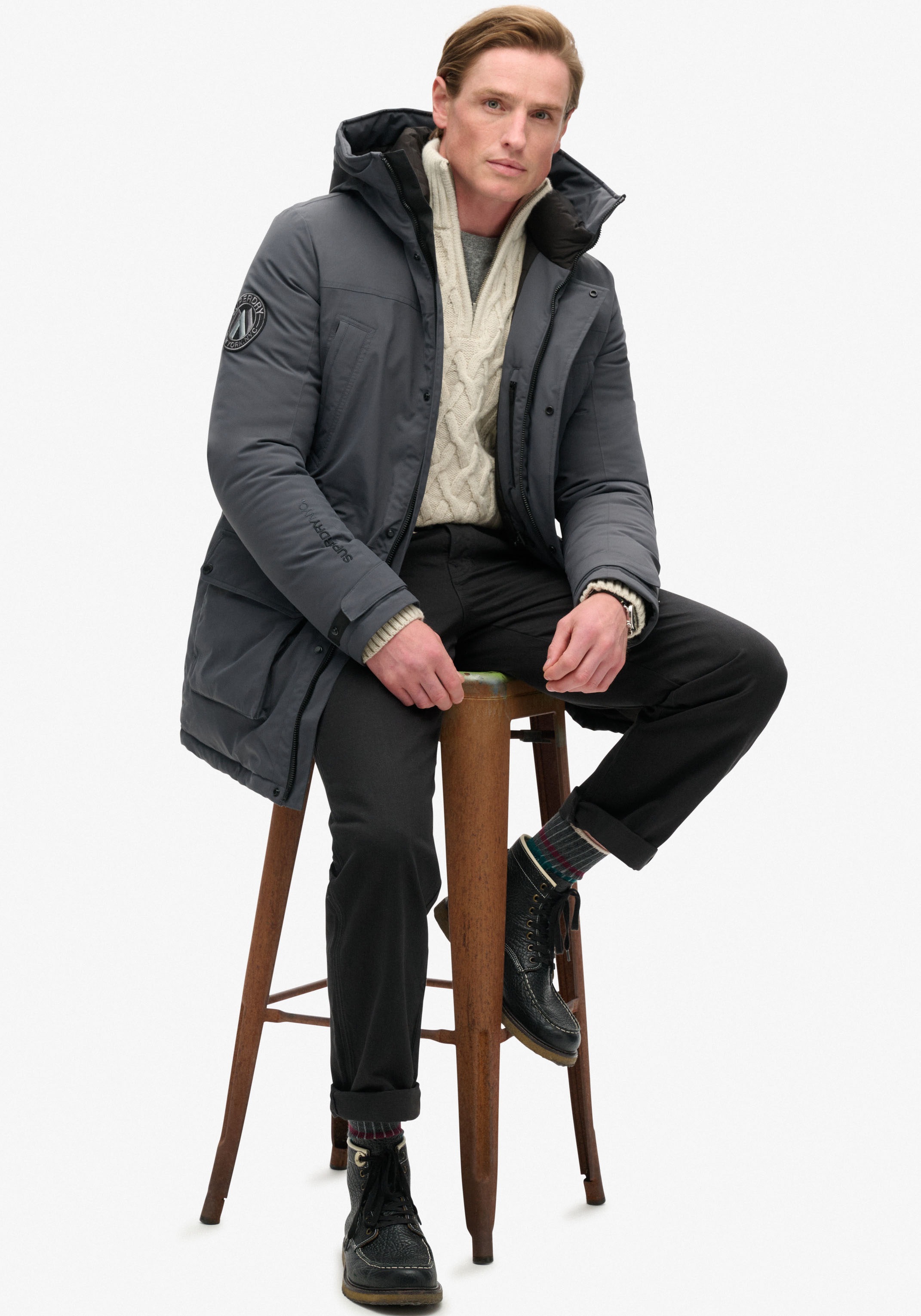 Superdry Steppjacke »City Padded Parka Jacket«, mit Kapuze