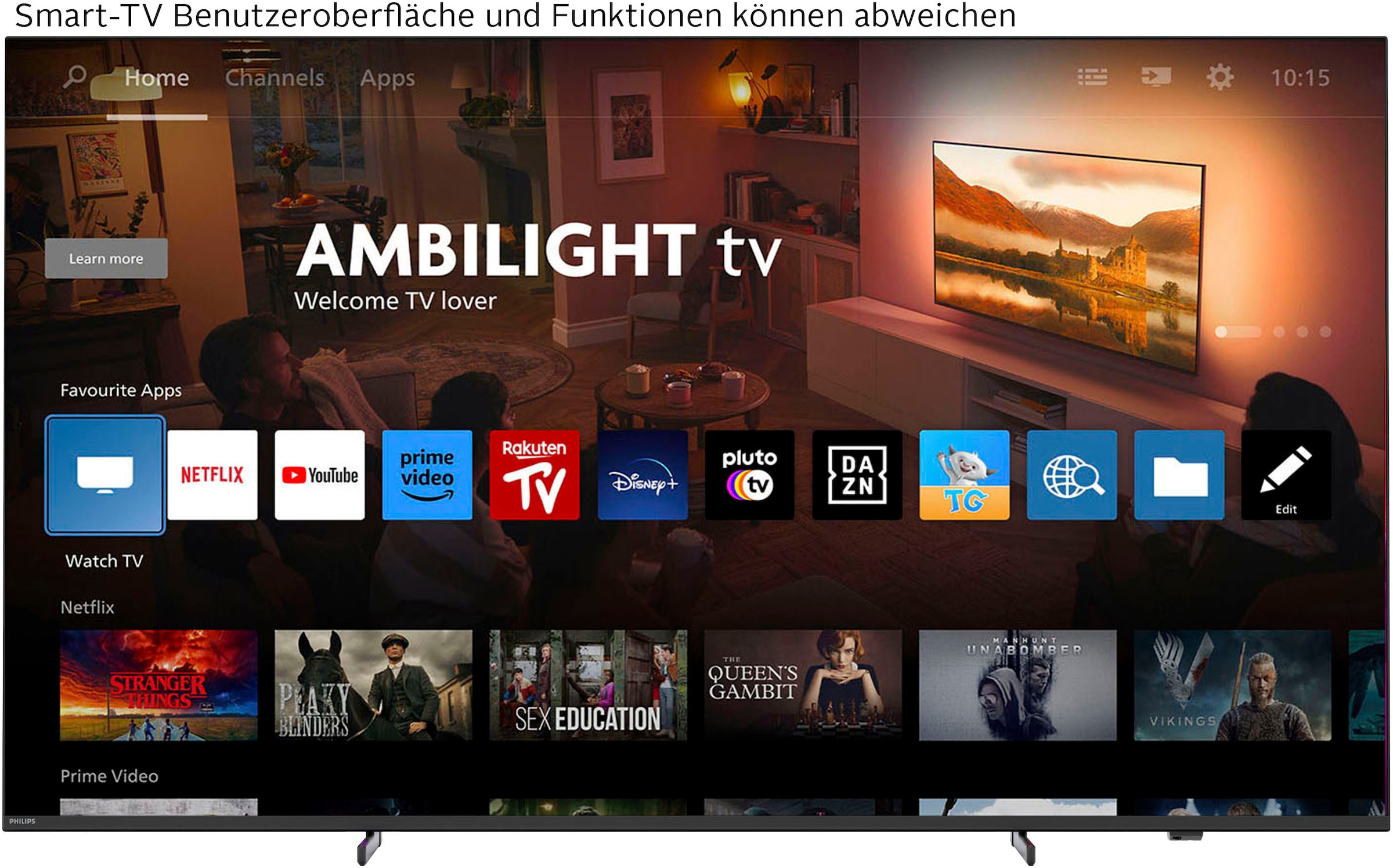 Philips QLED-Fernseher »85PUS9000/12«, 4K Ultra HD, Smart-TV
