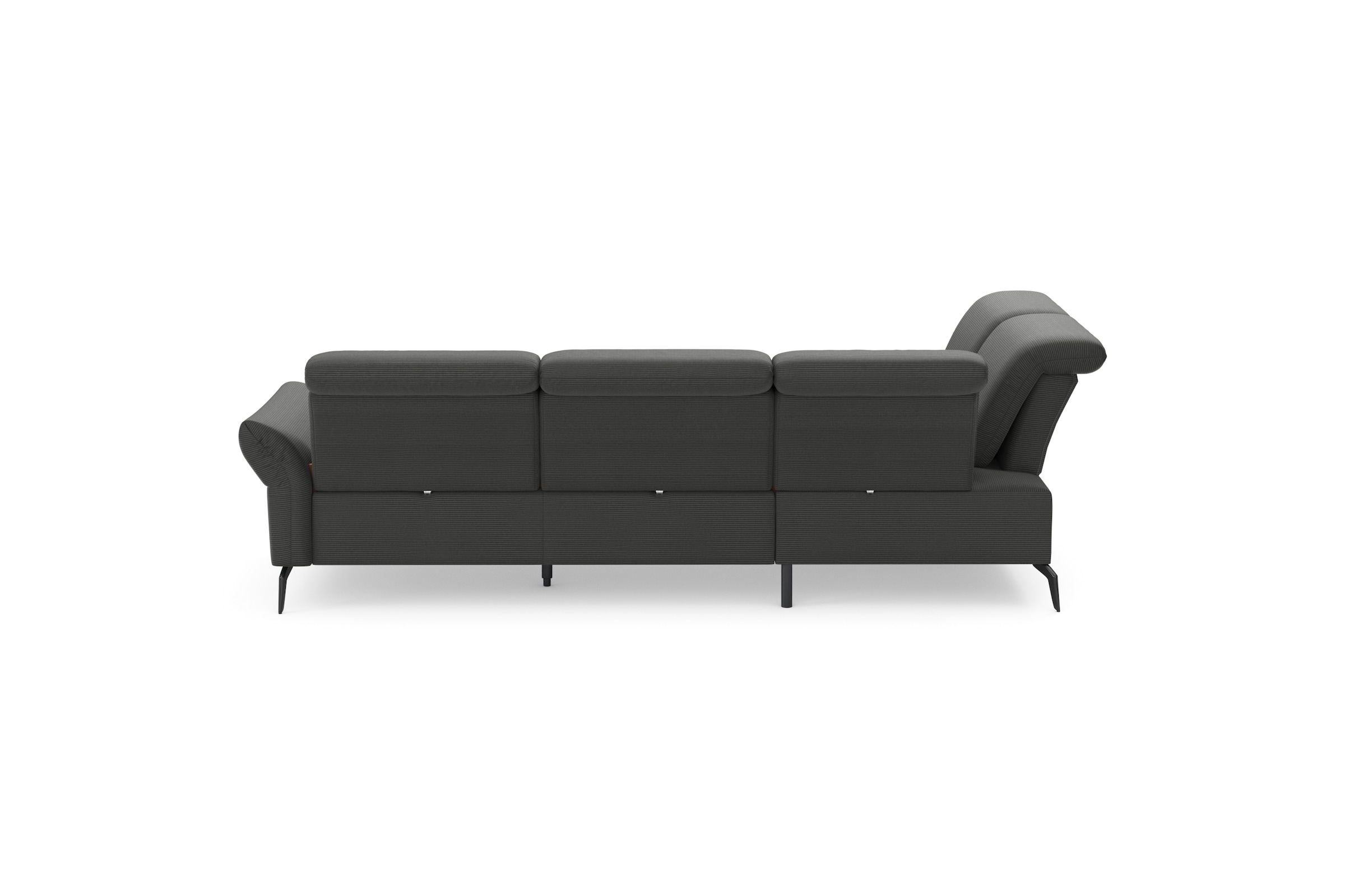 INOSIGN Ecksofa »Coco L-Form«, Sitztiefen-, Arm- und Kopfteilverstellung, Cord-Bezug, Fußhöhe 15 cm