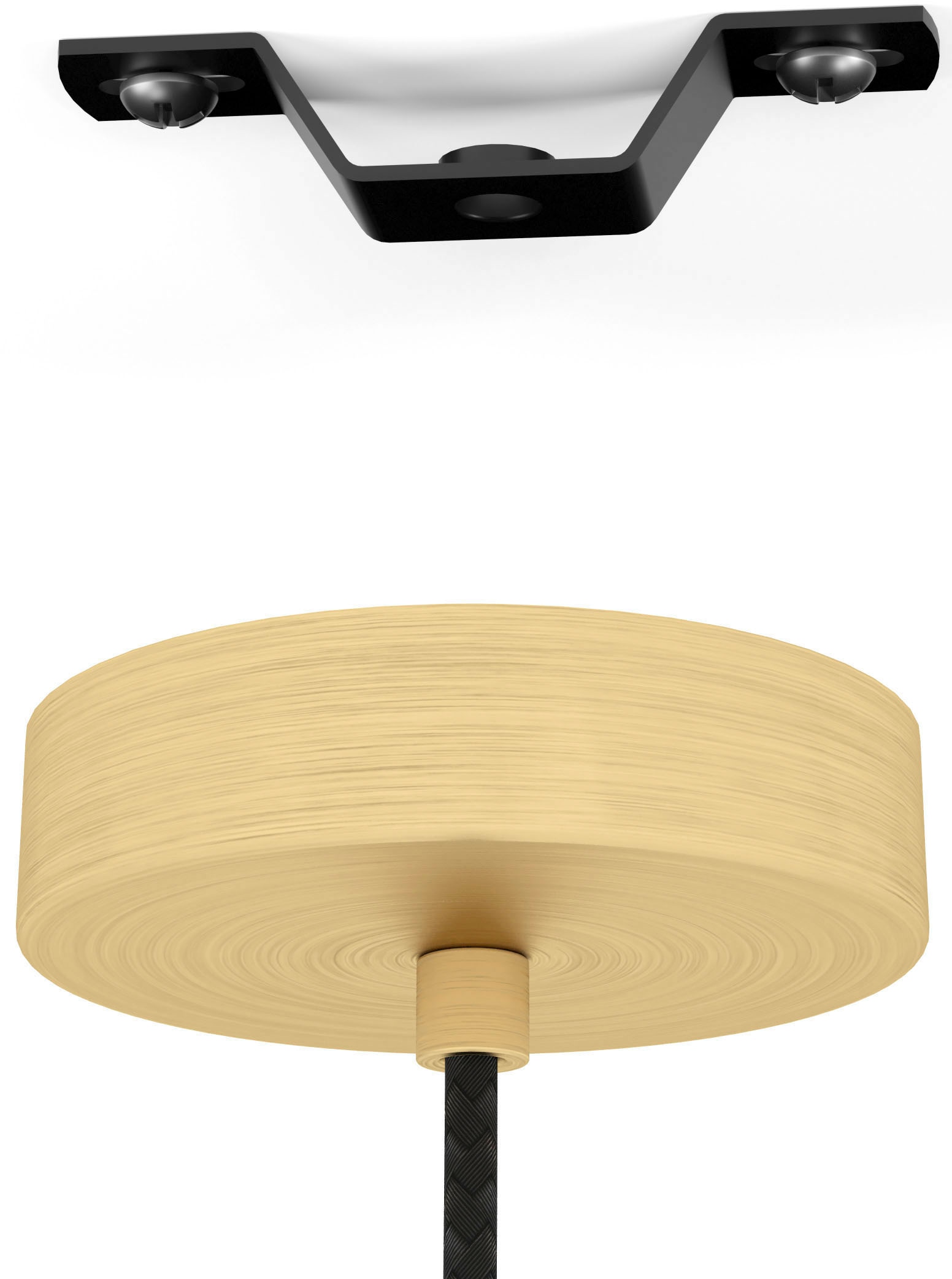 EGLO Hängeleuchte »MANZANARES Pendellampe, Stahl und Glas, E27, Esstischlampe, Lampe«, Leuchtmittel E27 | Leuchtmittel wechselbar-ohne Leuchtmittel, Hängelampe, H110 x Ø22,5 cm, messing-gebürstet, gold, 1X40W exkl.