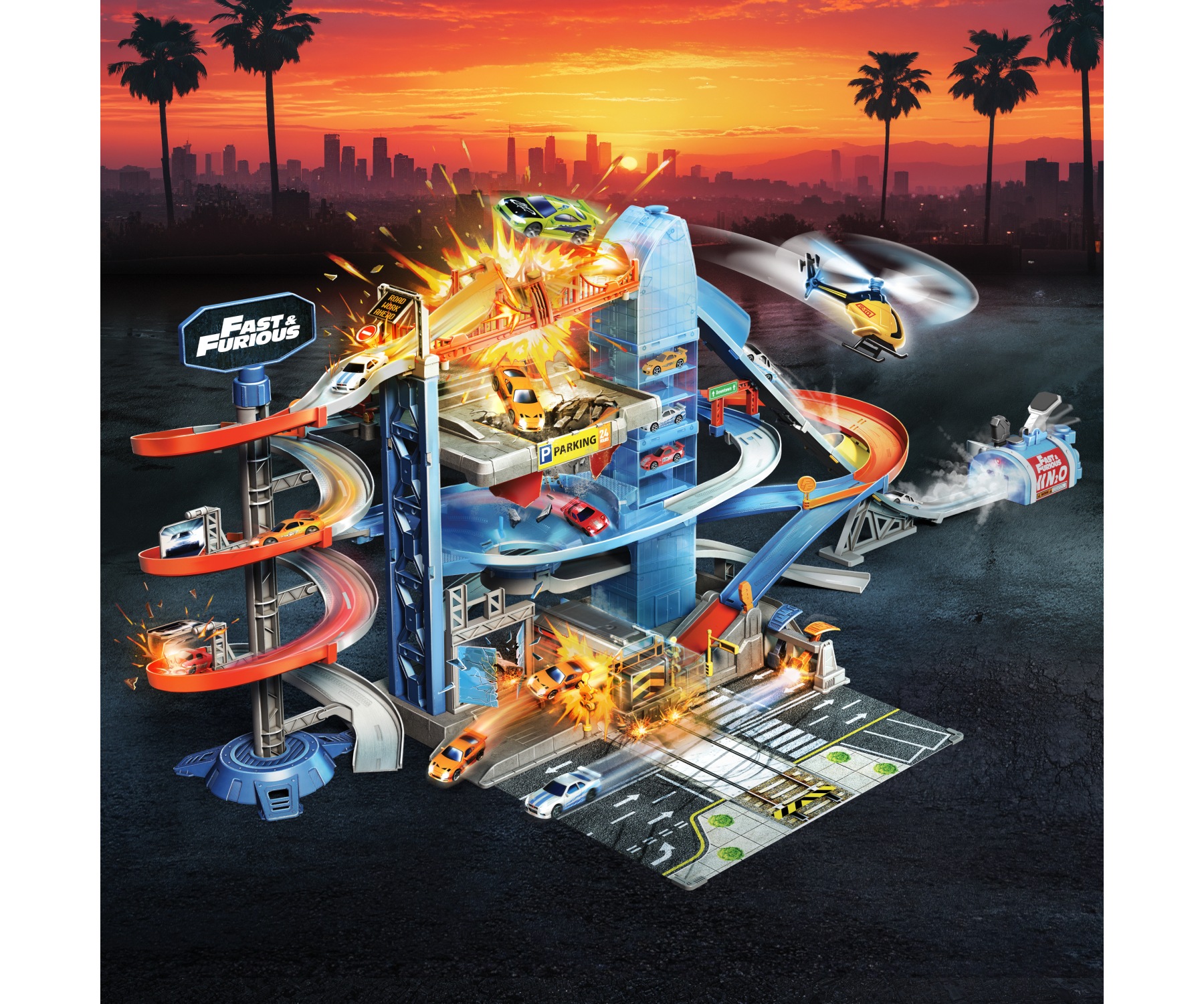 Dickie Toys Spiel-Parkgarage »Fast & Furious Garage Mayhem«
