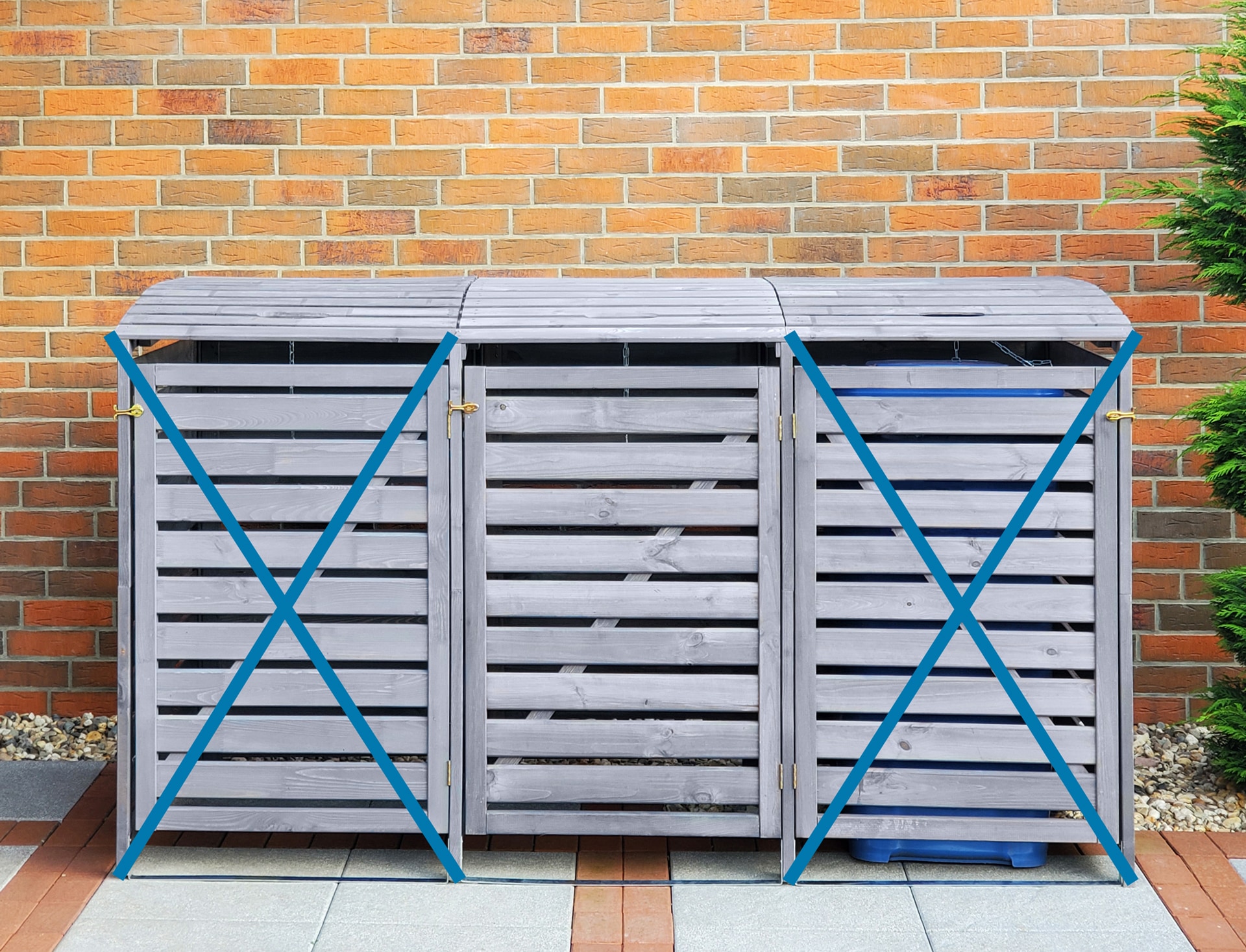 promadino Mülltonnenbox »Erweiterungsset für Vario III, aus Massivholz« passend für alle Tonnen bis 240 Liter