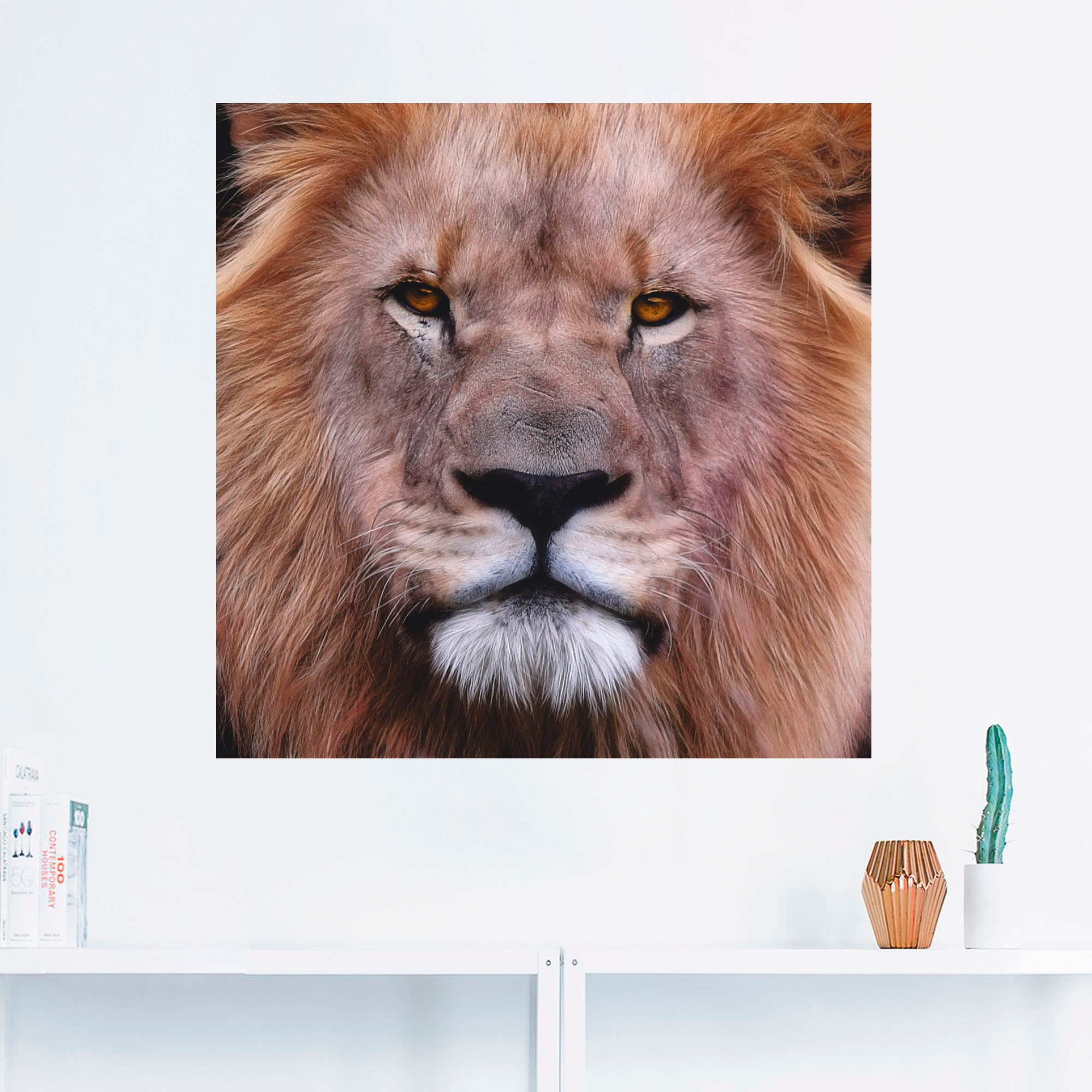 Artland Leinwandbild »König der Löwen«, Wildtiere, (1 St.), auf Keilrahmen gespannt