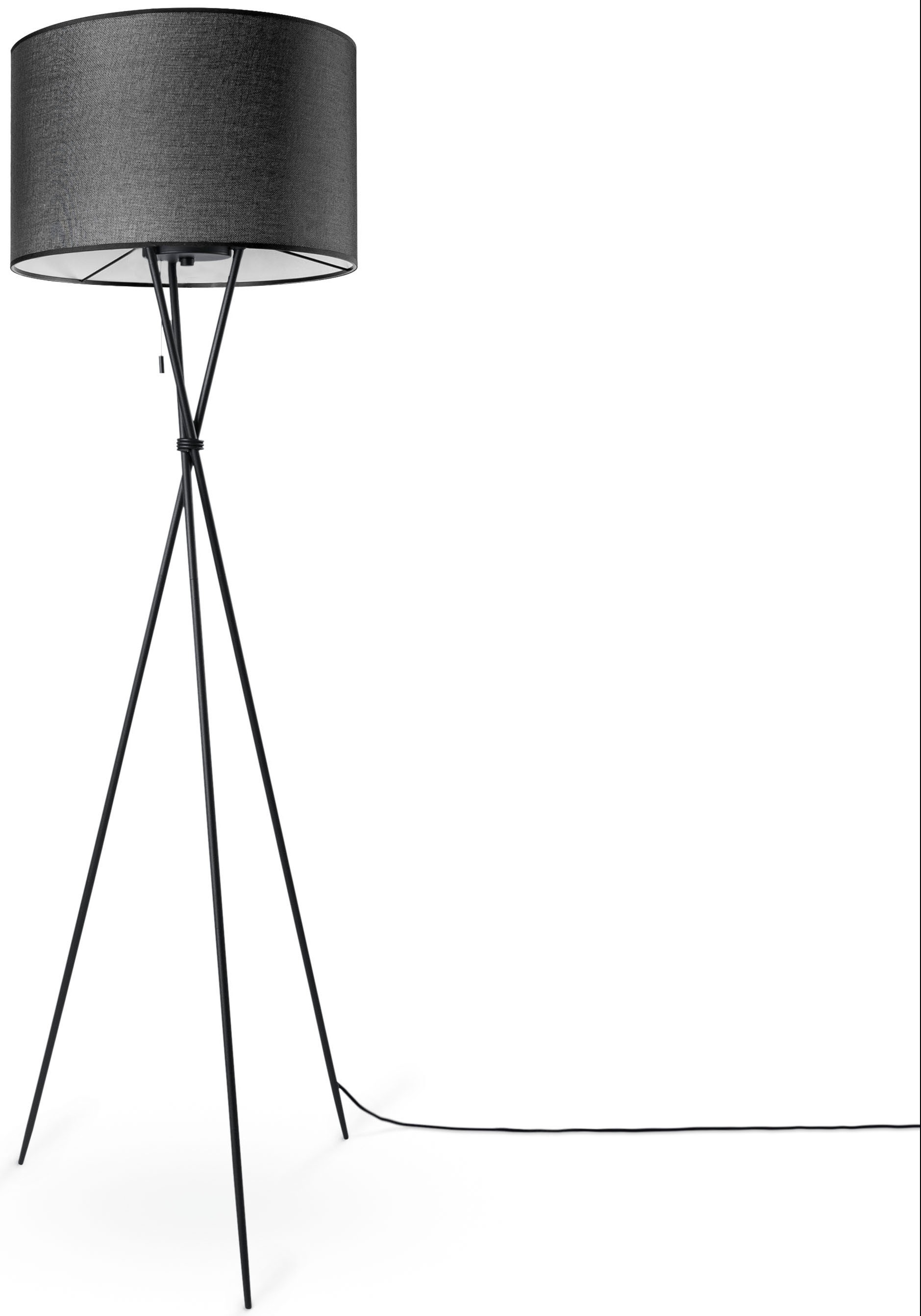 Paco Home Stehlampe »KATE CANVAS UNI COLOR«, Leuchtmittel E27   ohne Leucht günstig online kaufen