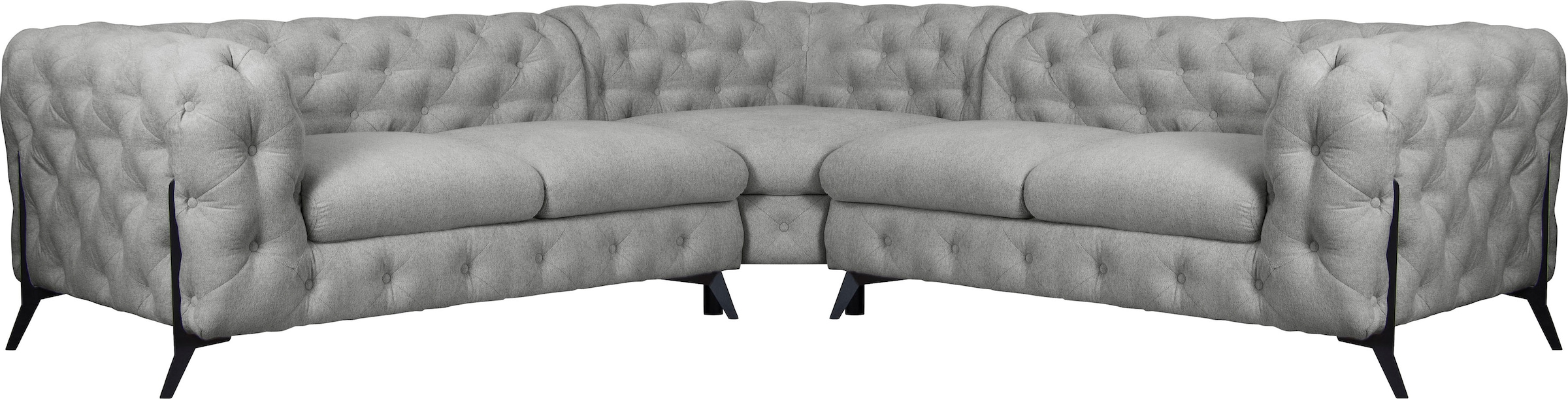Home affaire Chesterfield-Sofa »Amaury L-Form« Chesterfield-Optik, Breite/T günstig online kaufen