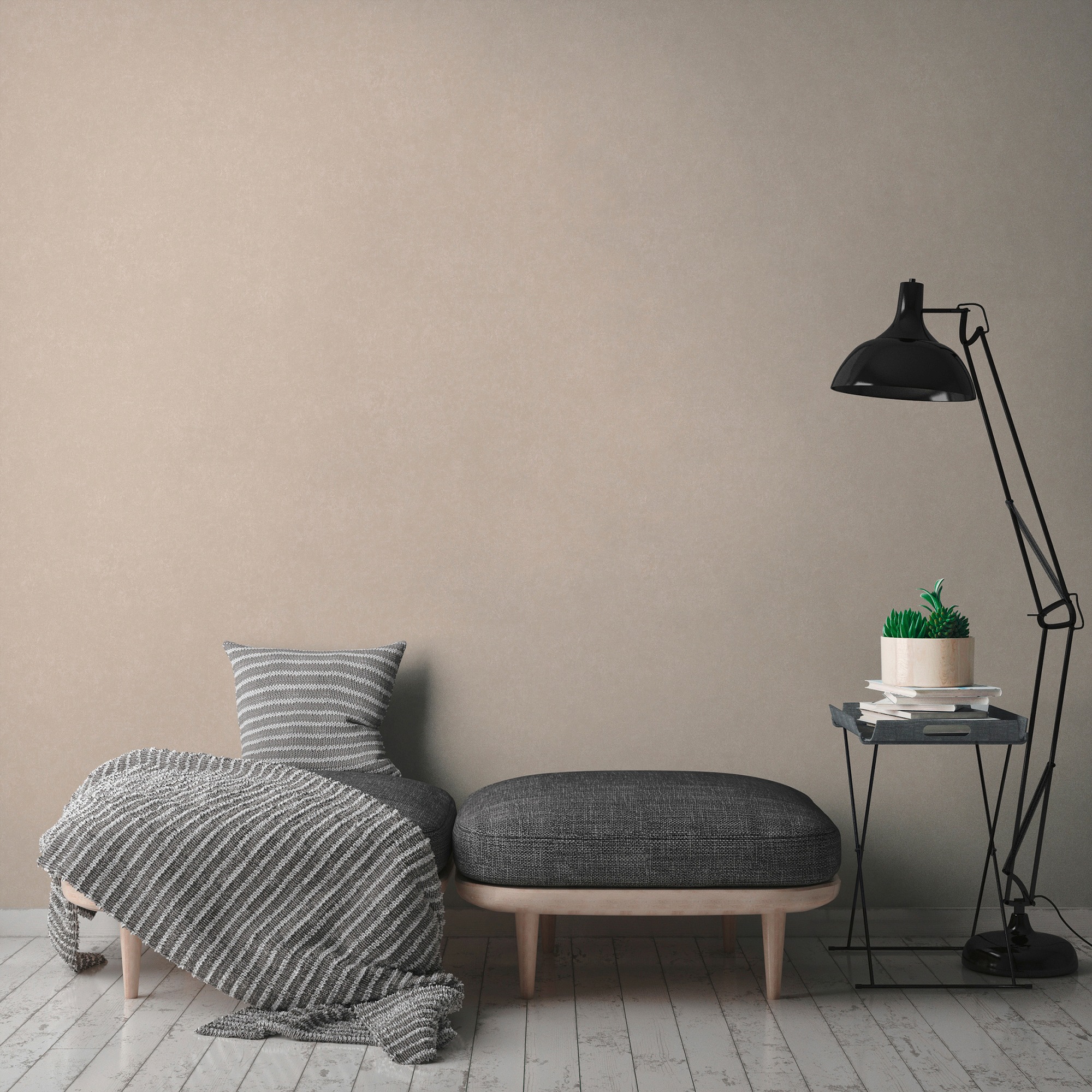 A.S. Création Vliestapete »Geo Effect«, unifarben-Ton-in-Ton-einfarbig, Uni Tapete einfarbig Tapeten Wohnzimmer Schlafzimmer Küche modern Büro