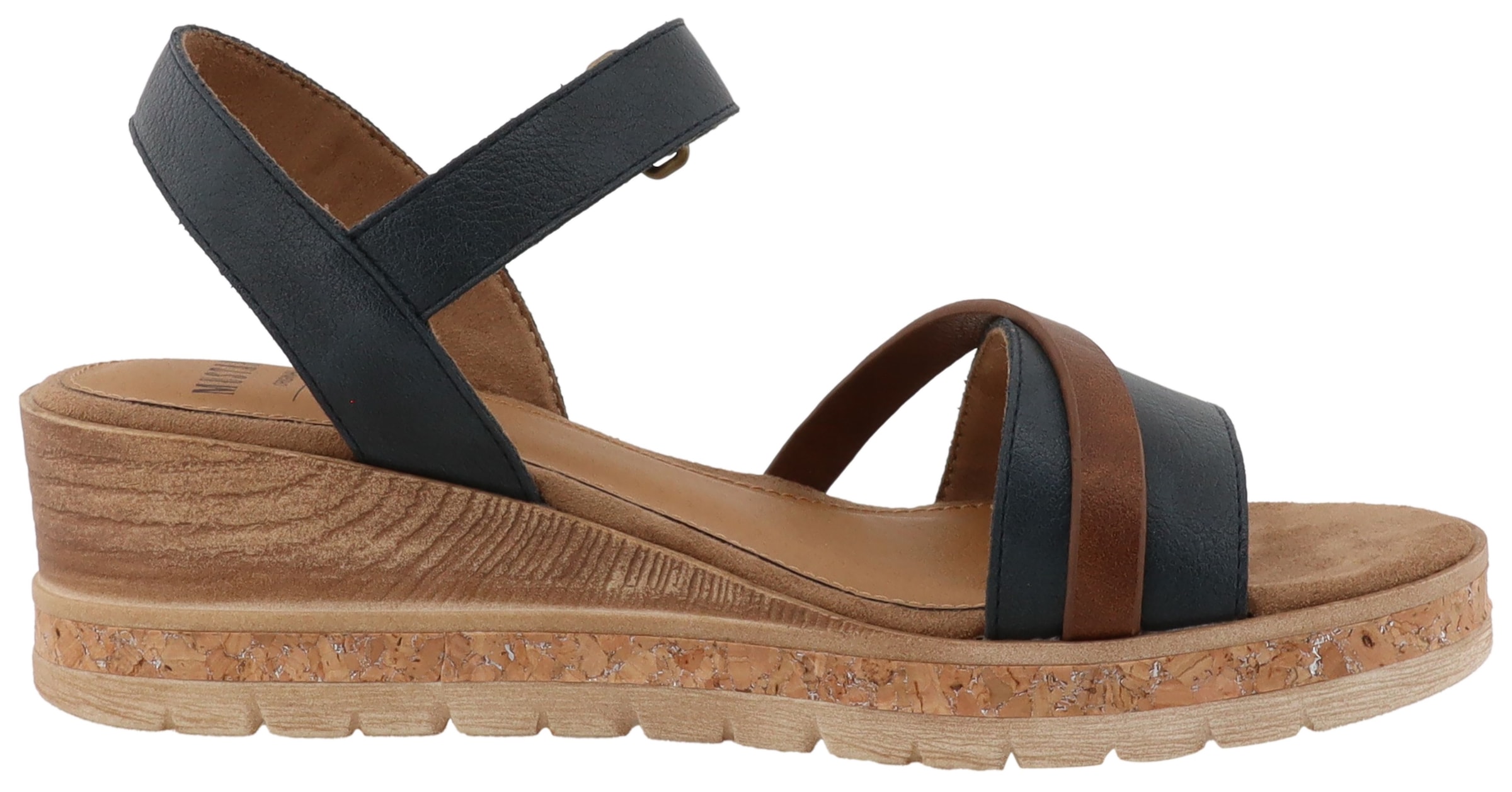 Mustang Shoes Keilsandalette »Ileana«  Riemchensandale, Sommerschuh mit Logoprägung