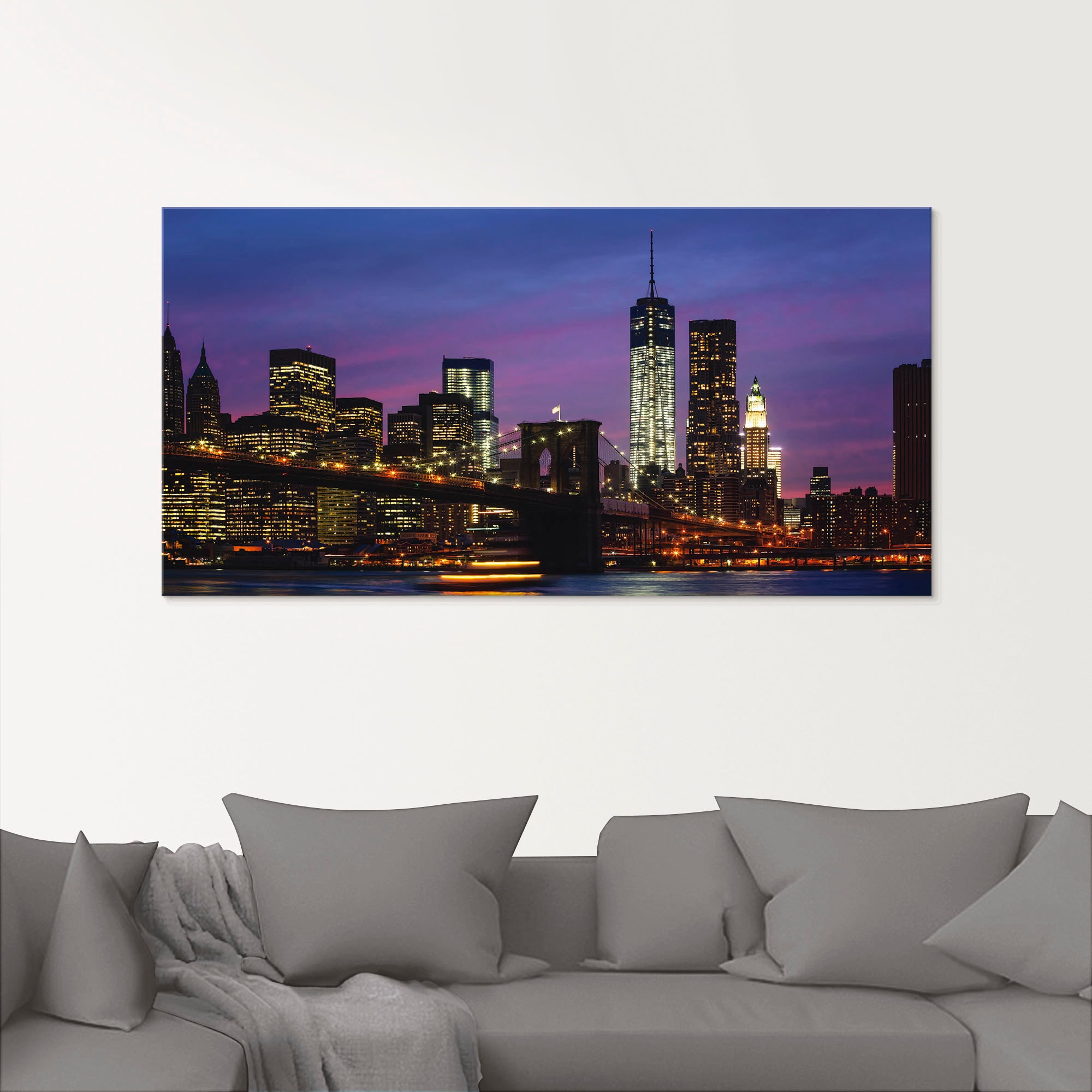 Artland Glasbild »Brooklyn Bridge«, Amerika, (1 St.), in verschiedenen Größen