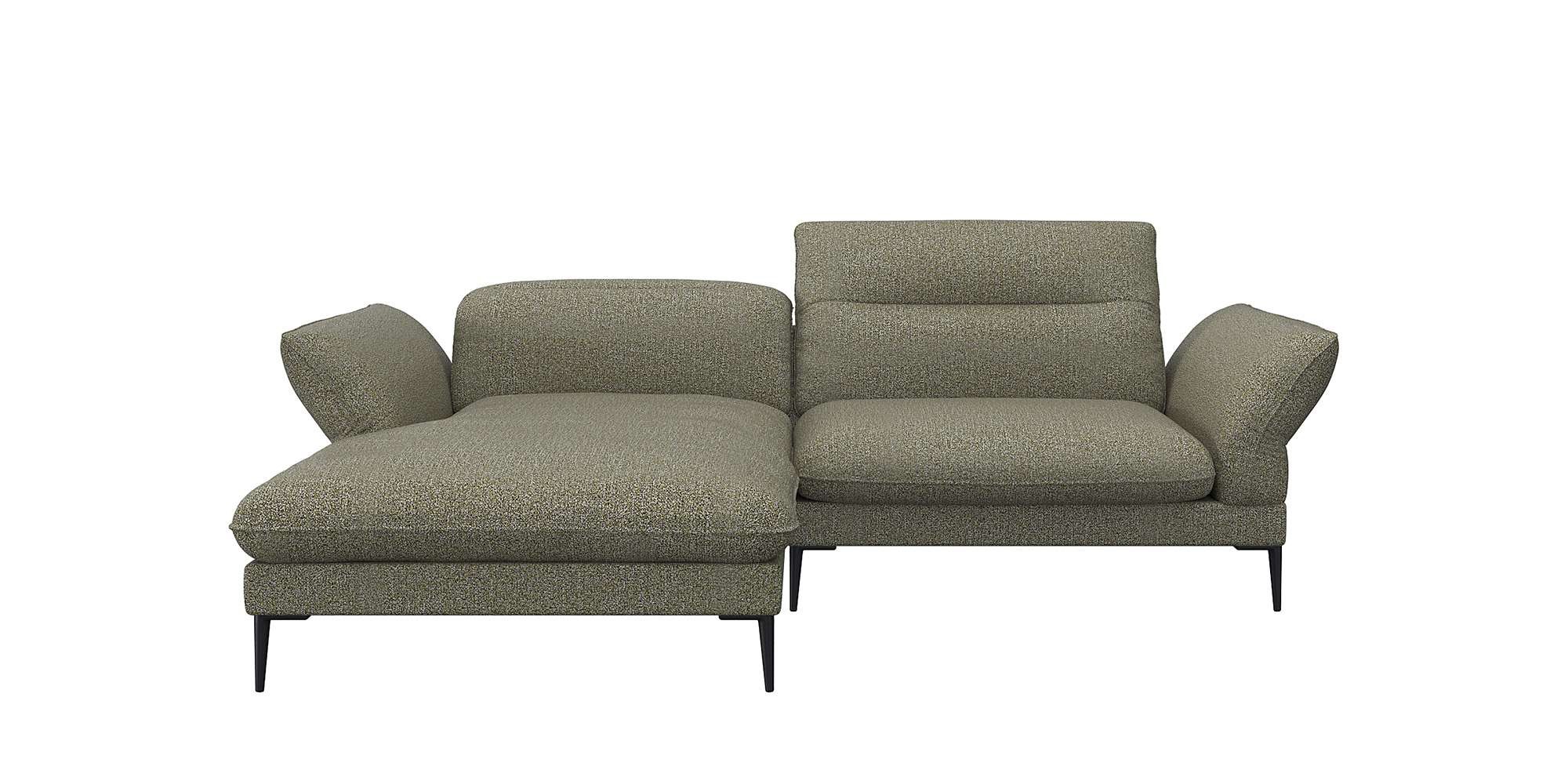 FLEXLUX Ecksofa »Salino, Funktionssofa mit Recamiere, Relaxsofa, Ecksofa«, Sofa mit Arm- und Kopfteil-Verstellungen, Kaltschaum & Stahl-Wellen