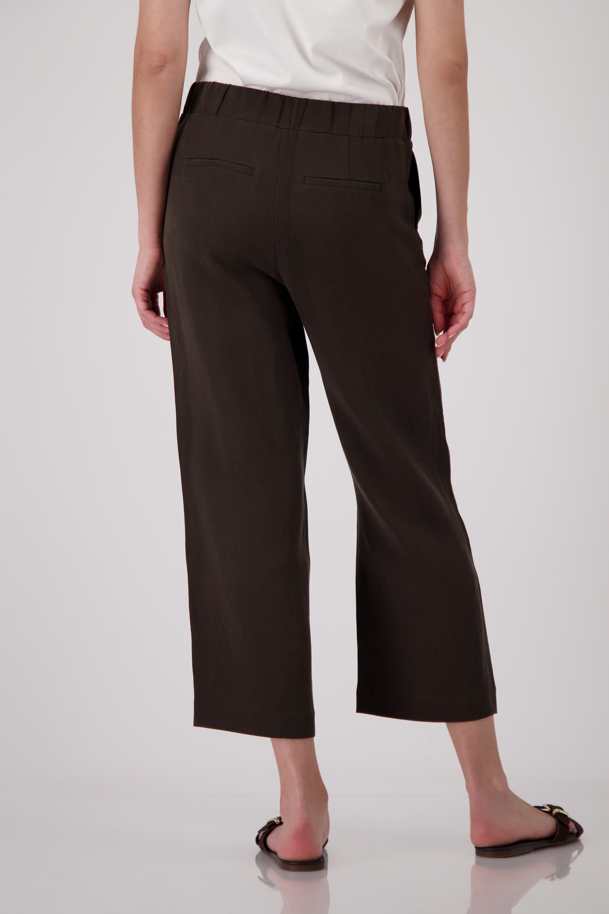 Monari 7/8-Hose »Hose Sarah Basic Leinen«  Regular fit mit elastischem Bund