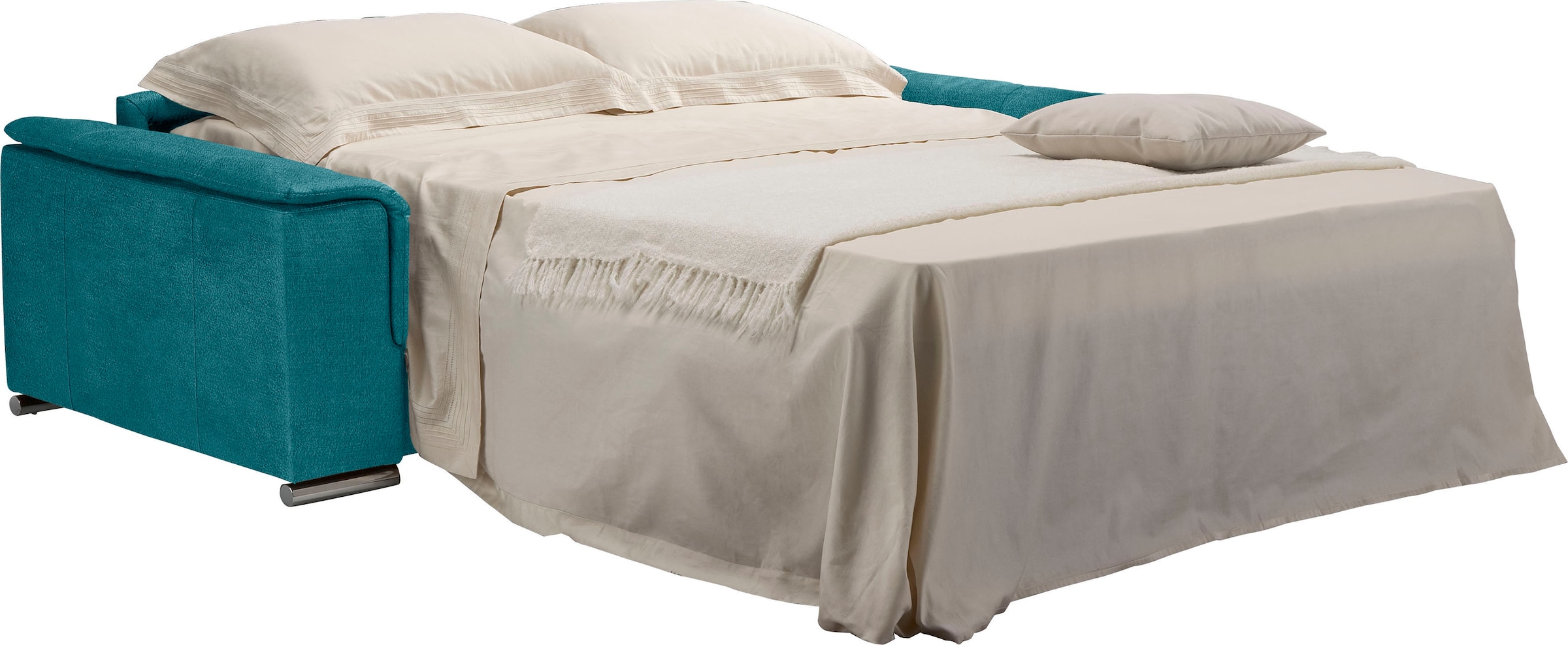 Egoitaliano Schlafsofa »Cecilia, modern & elegant, erstklassiger Sitzkomfort, Dauerschläfer«, inkl. Matratze und hochwertigem Metallbettrahmen, toller Schlafkomfort