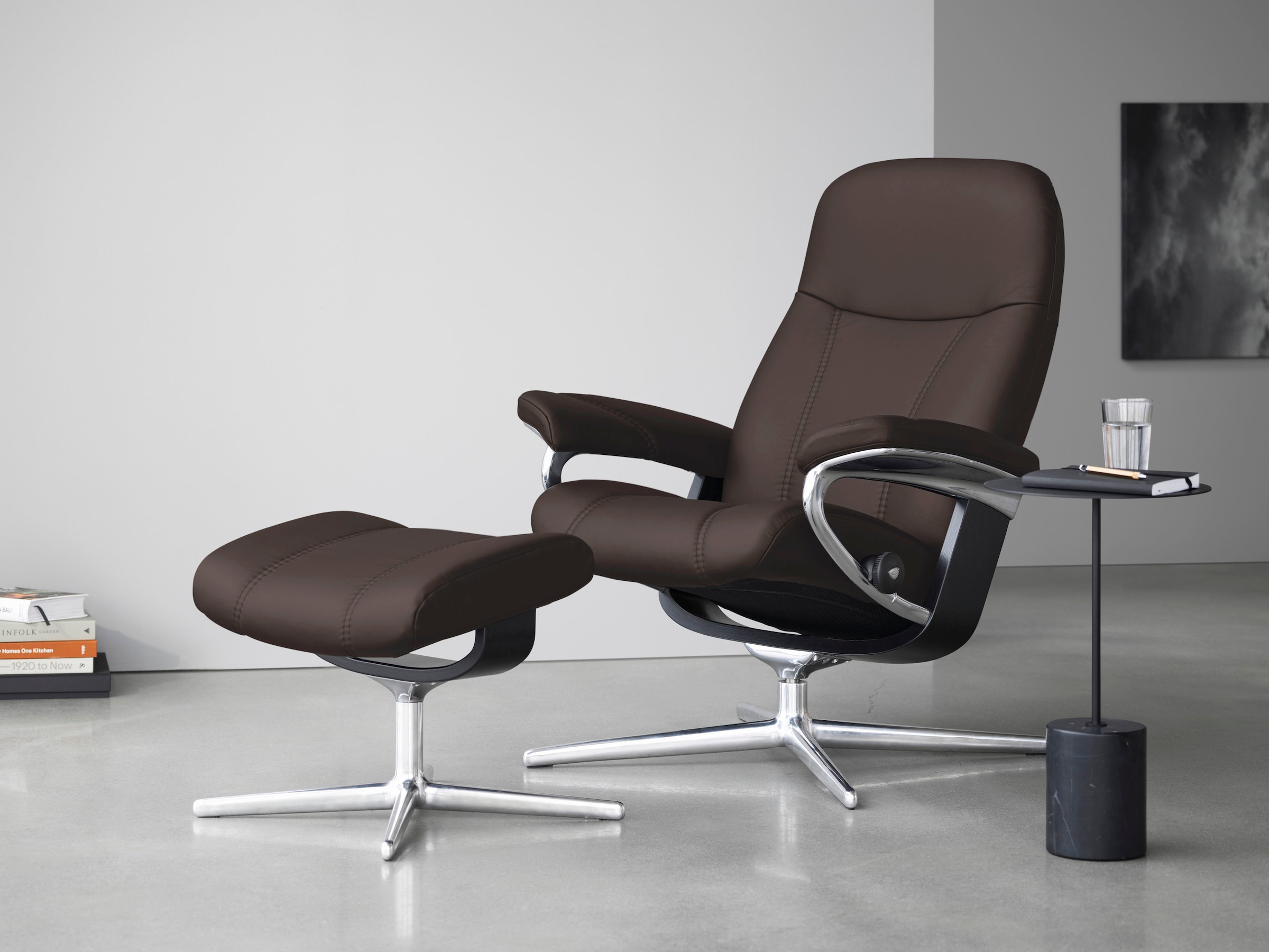 Stressless Relaxsessel "Consul" Set, Relaxsessel mit Hocker, mit Hocker, mi günstig online kaufen