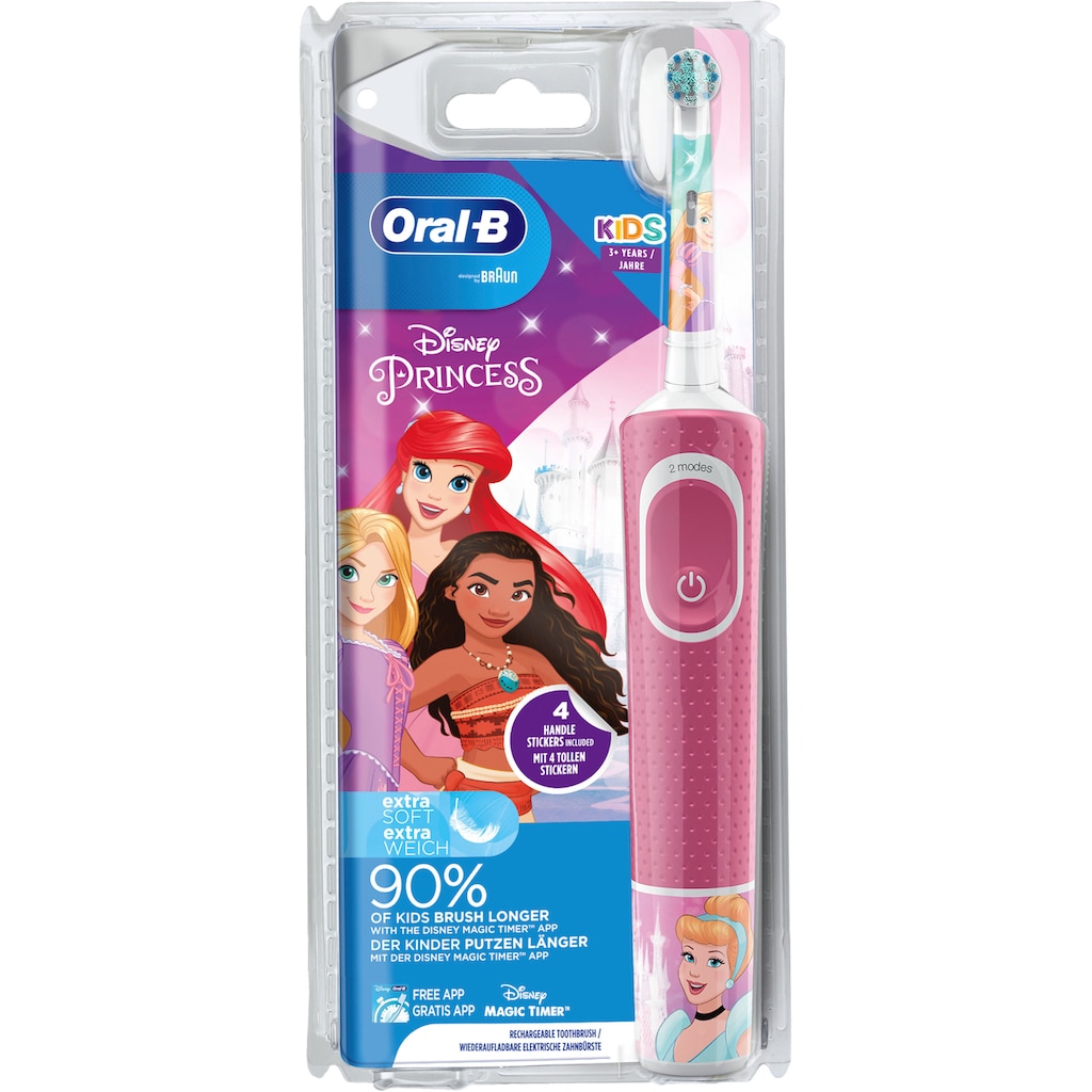 Oral-B Elektrische Kinderzahnbürste »Disney Princess«, 1 St. Aufsteckbürsten