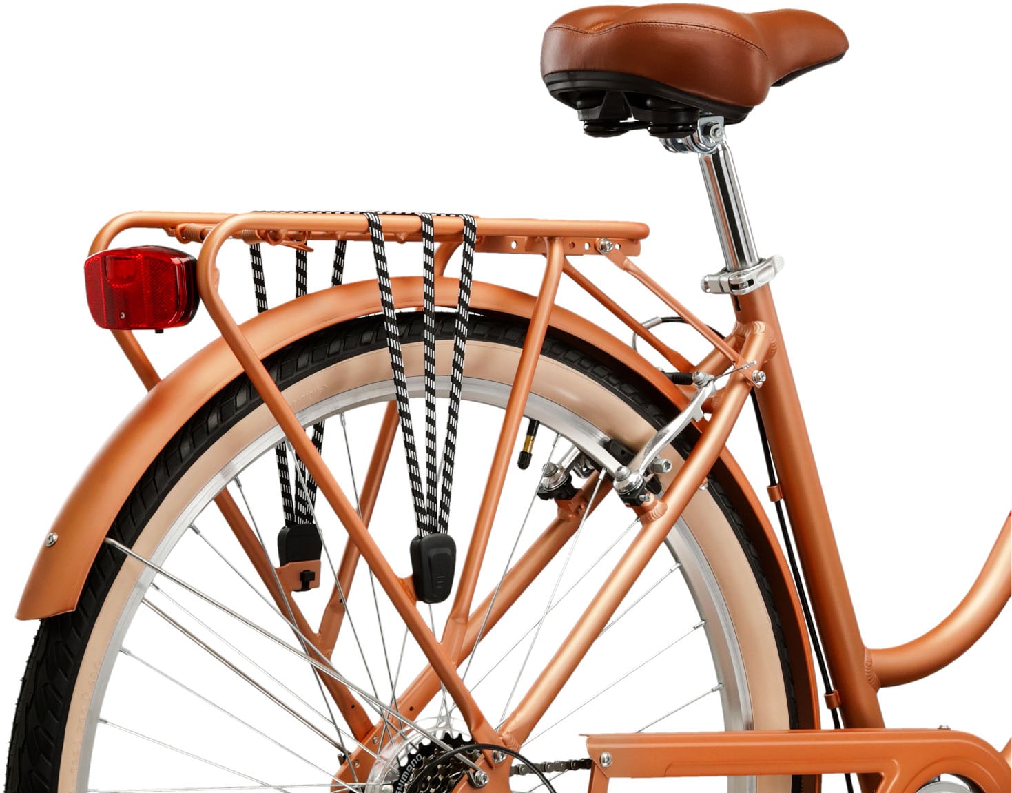 Kross Cityrad »Citybike Damen 28" Sentio Classic braun 7 Gänge mit Beleuchtung 2026« 7 Gang Shimano TOURNEY TY200 Schaltwerk Kettenschaltung Rahmen aus Aluminium Performance