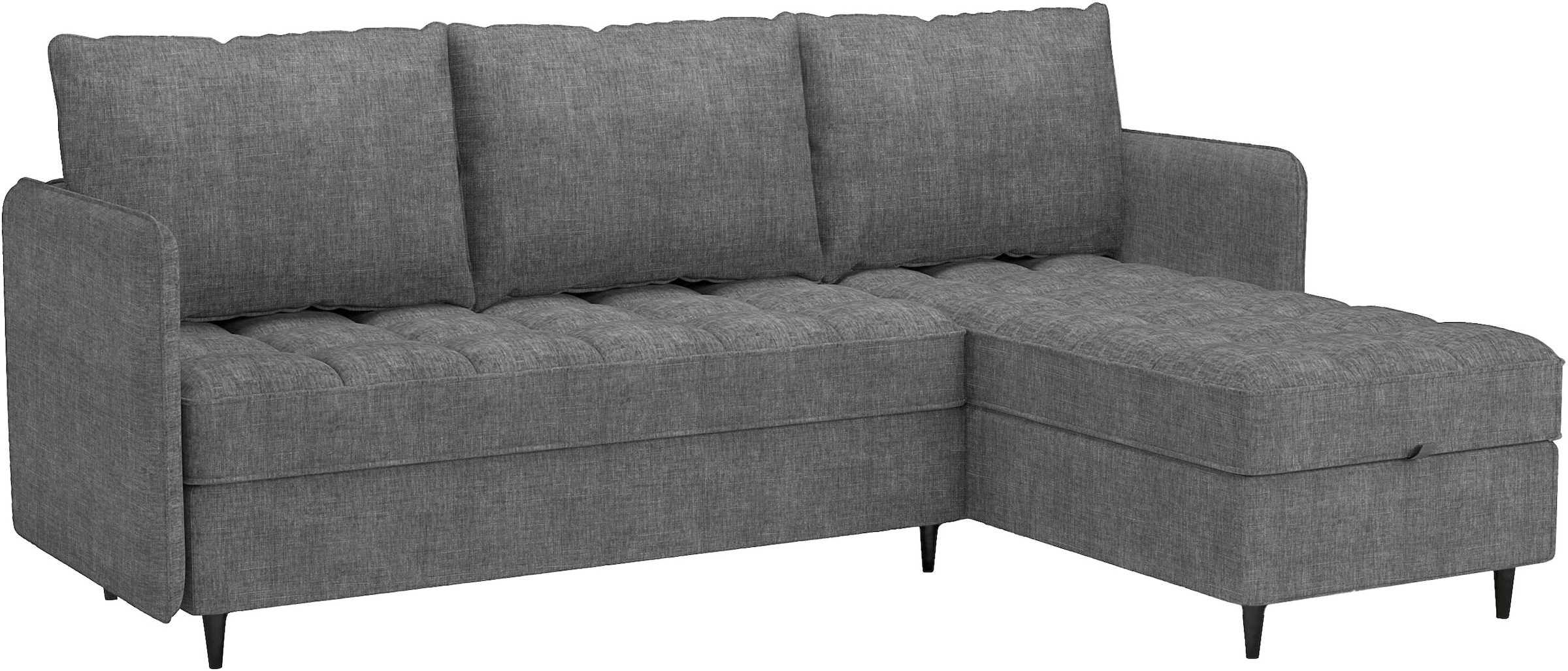 Dorel Home Ecksofa »LINDHUS, L-Form, verschiedene Stellvarianten, Loungesofa, Schlaf-Liege«, Modulsofa, Recamiere, großer Bettkasten, Cord, Chenille