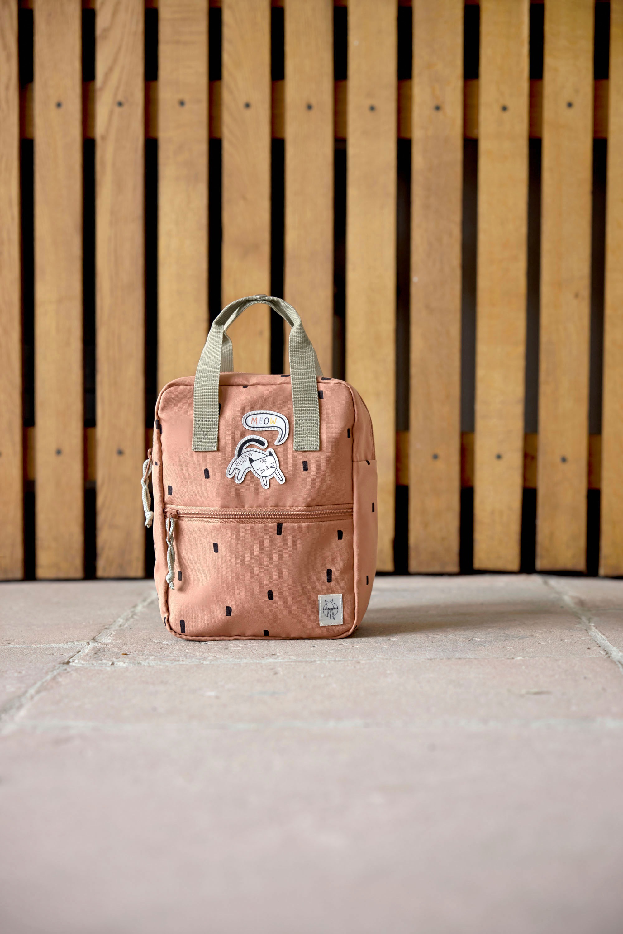 LÄSSIG Kinderrucksack »Happy Prints, Mini Square Backpack, Caramel«
