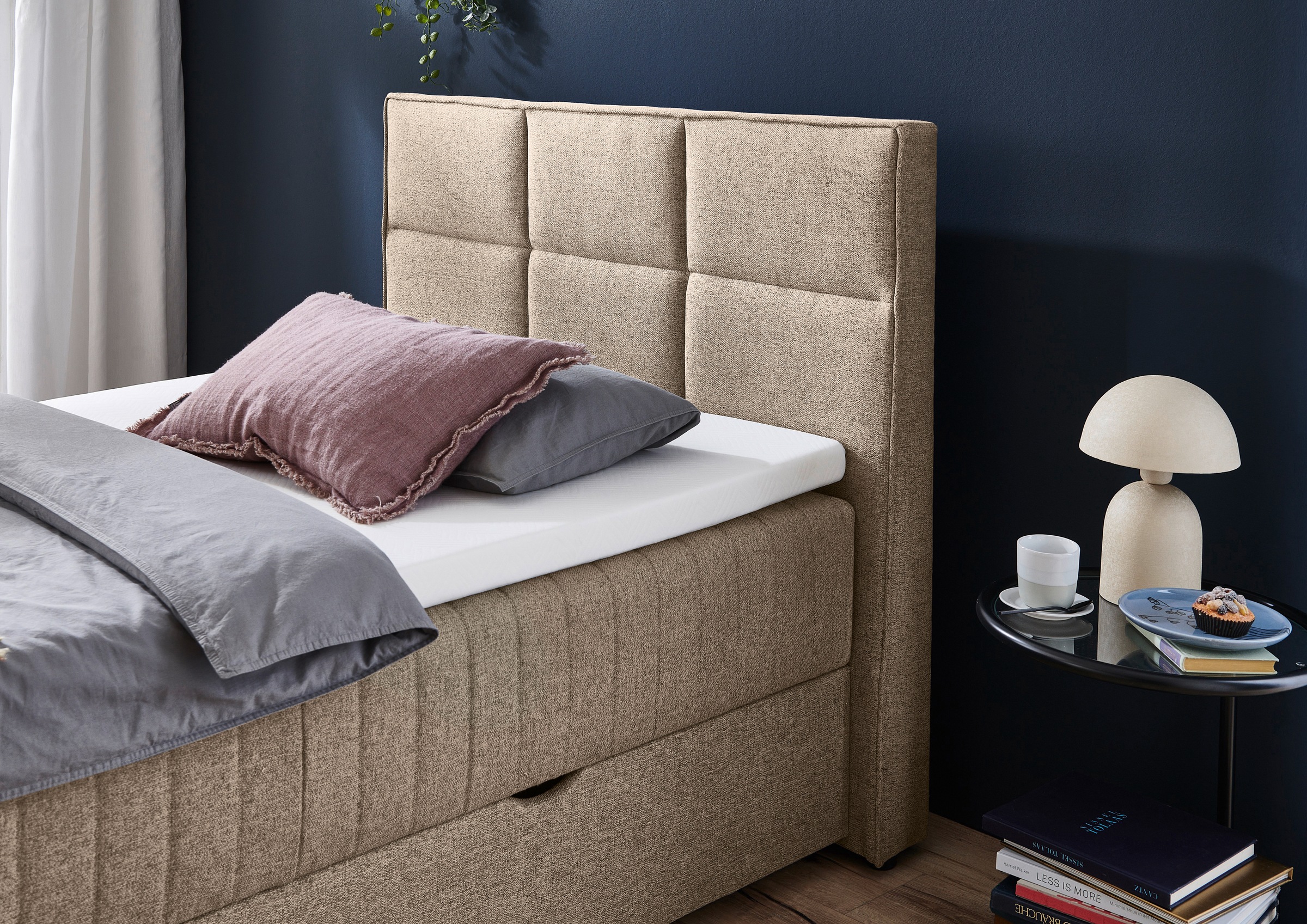 meise.möbel Boxspringbett »Tambo«, inkl. Bettkasten & Topper, erhältlich in 120x200cm oder 180x200cm