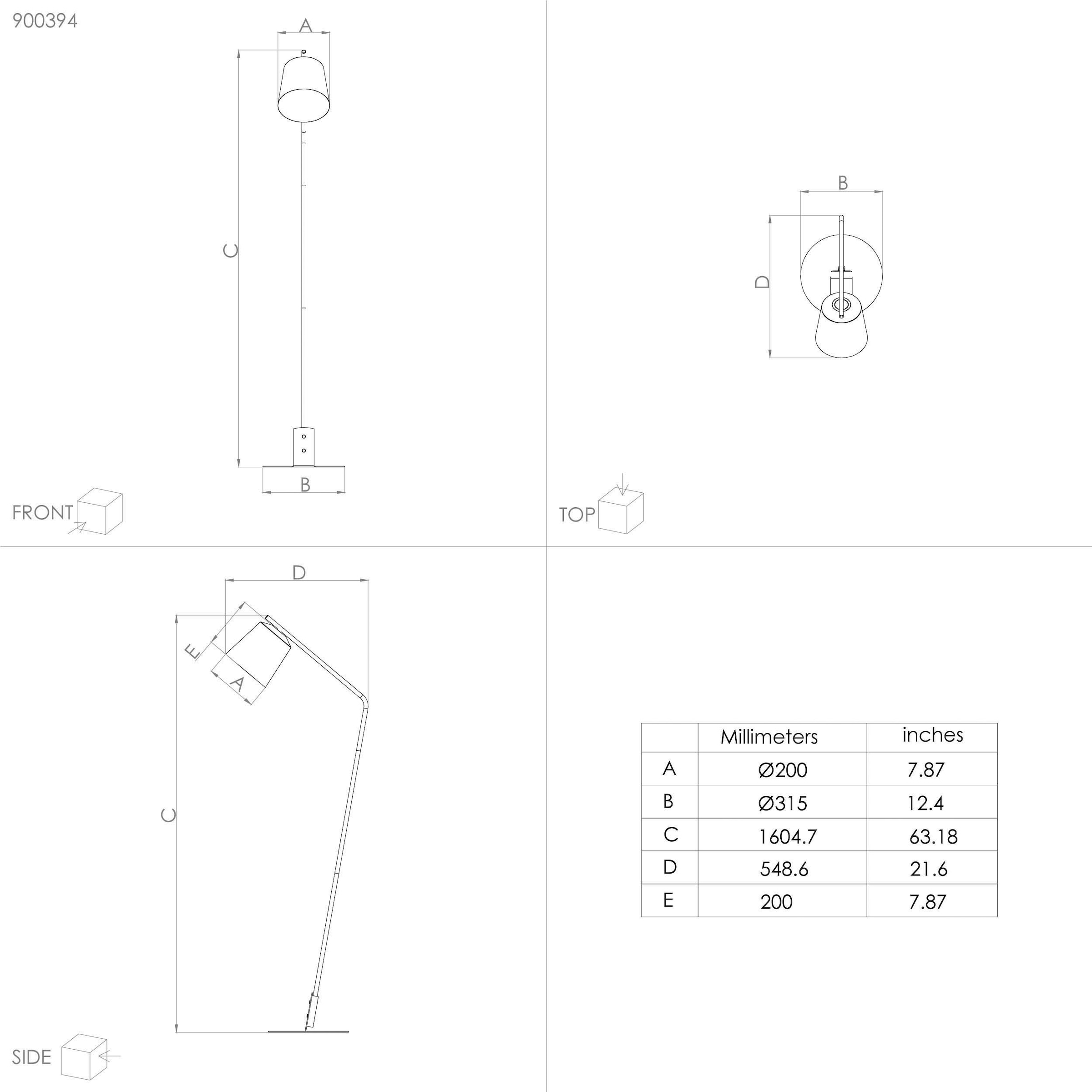 EGLO Stehlampe »ONEDA«, Leuchtmittel E27 | Leuchtmittel wechselbar-ohne Leuchtmittel, Stehleuchte in schwarz und weiß aus Stahl - exkl. E27 - 1X40W