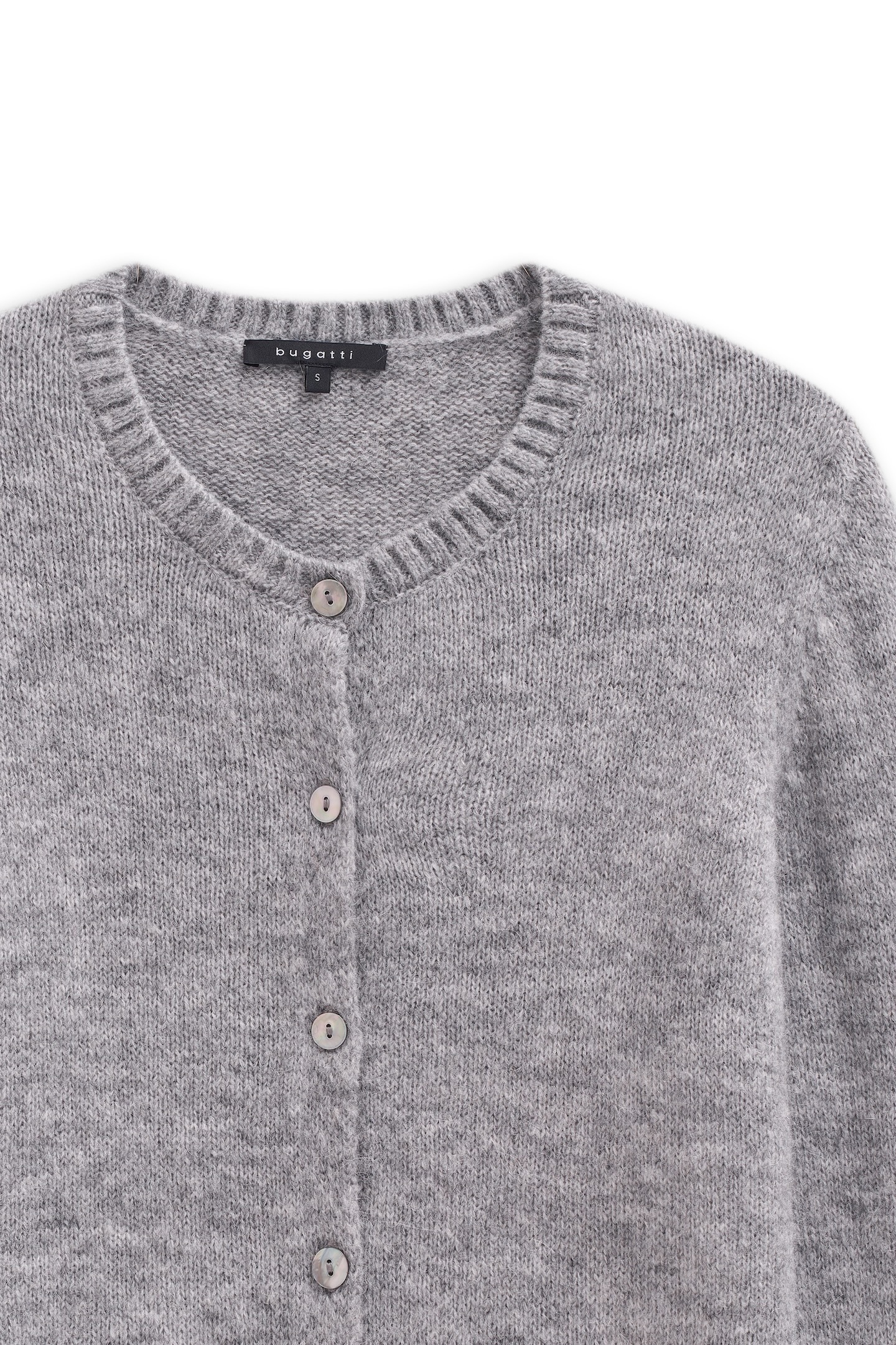 bugatti Cardigan »Weich & warm«, mit Rundhals & Knopfleiste
