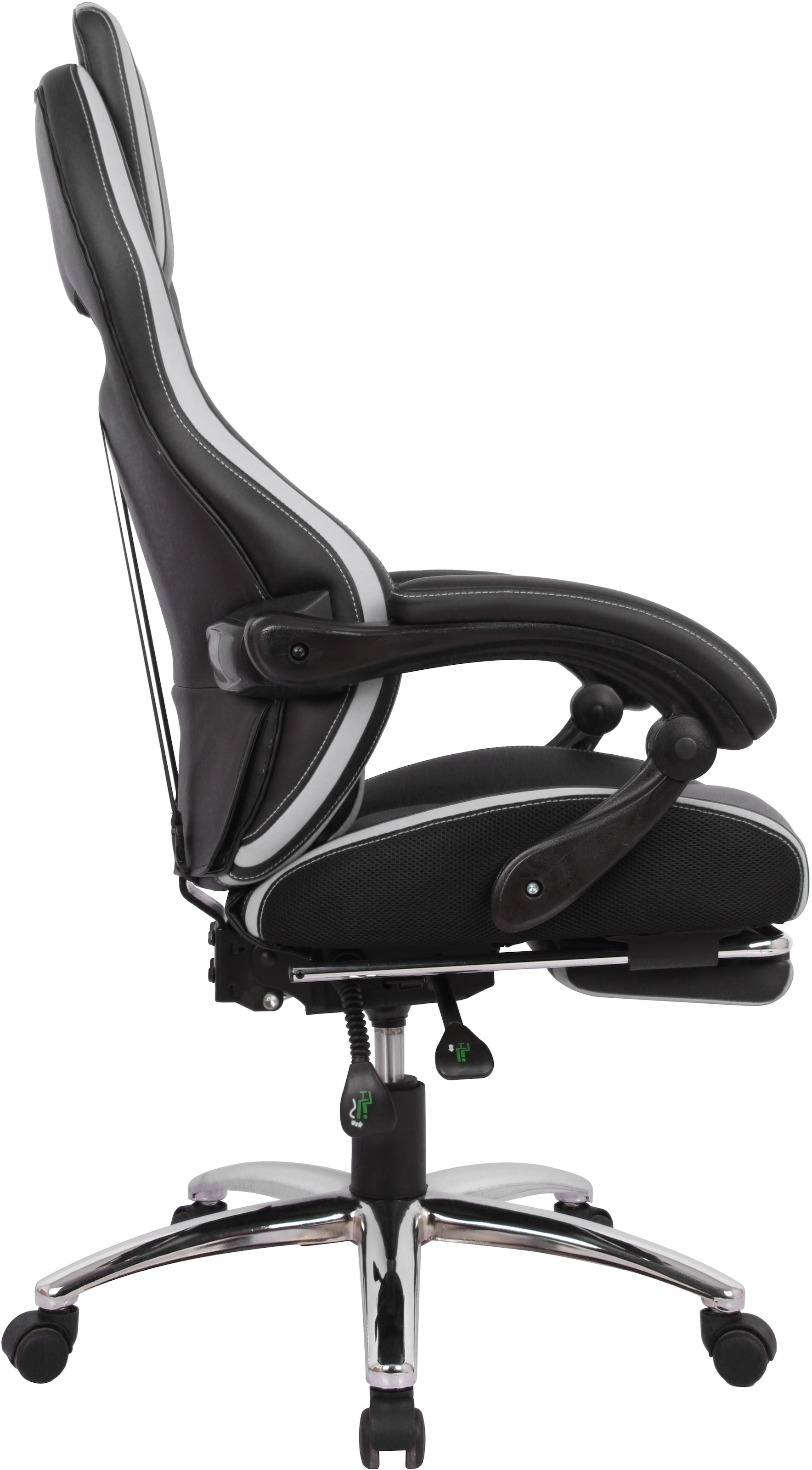 INOSIGN Gaming-Stuhl »Sprinta 1, Chefsessel mit ausziehbarer Fußstütze« () komfortabel gepolstert mit vielen ergonomischen Funktionen