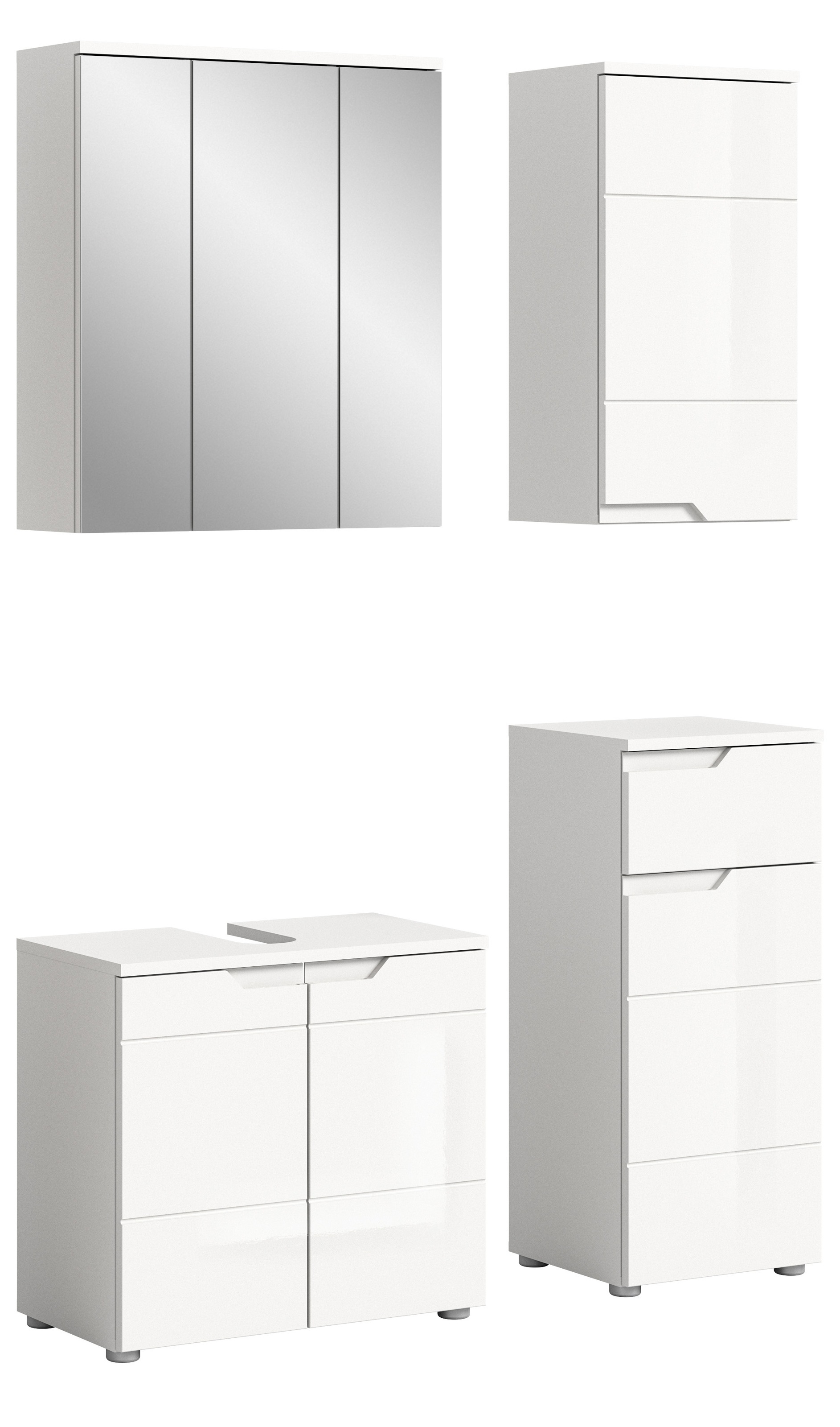 INOSIGN Badmöbel-Set »CAPRI, 4-teilig, mit eingefasster Griffmulde, bestehe günstig online kaufen