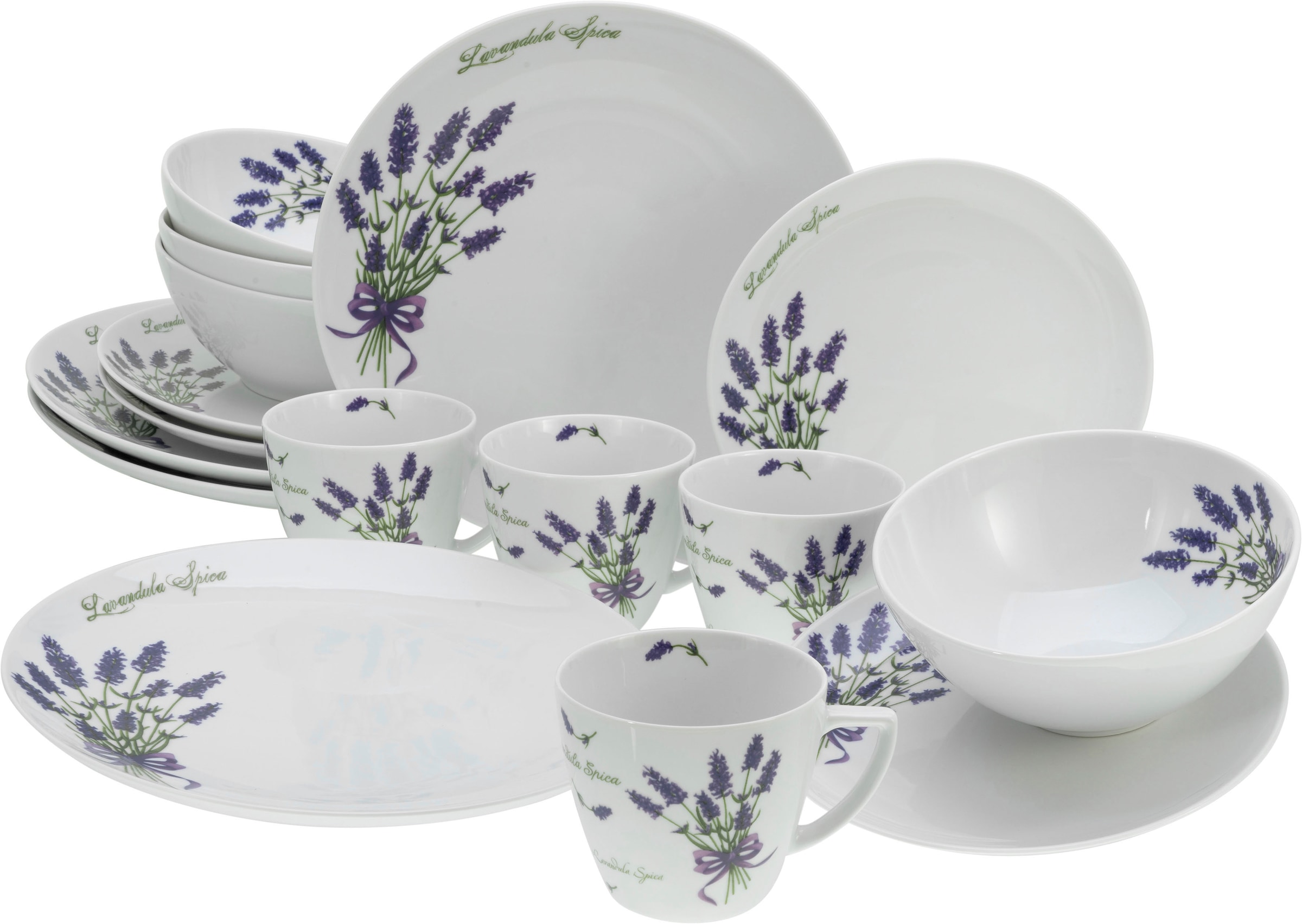 CreaTable Kombiservice »Home Lavendel« Lavendel-Dekor günstig online kaufen