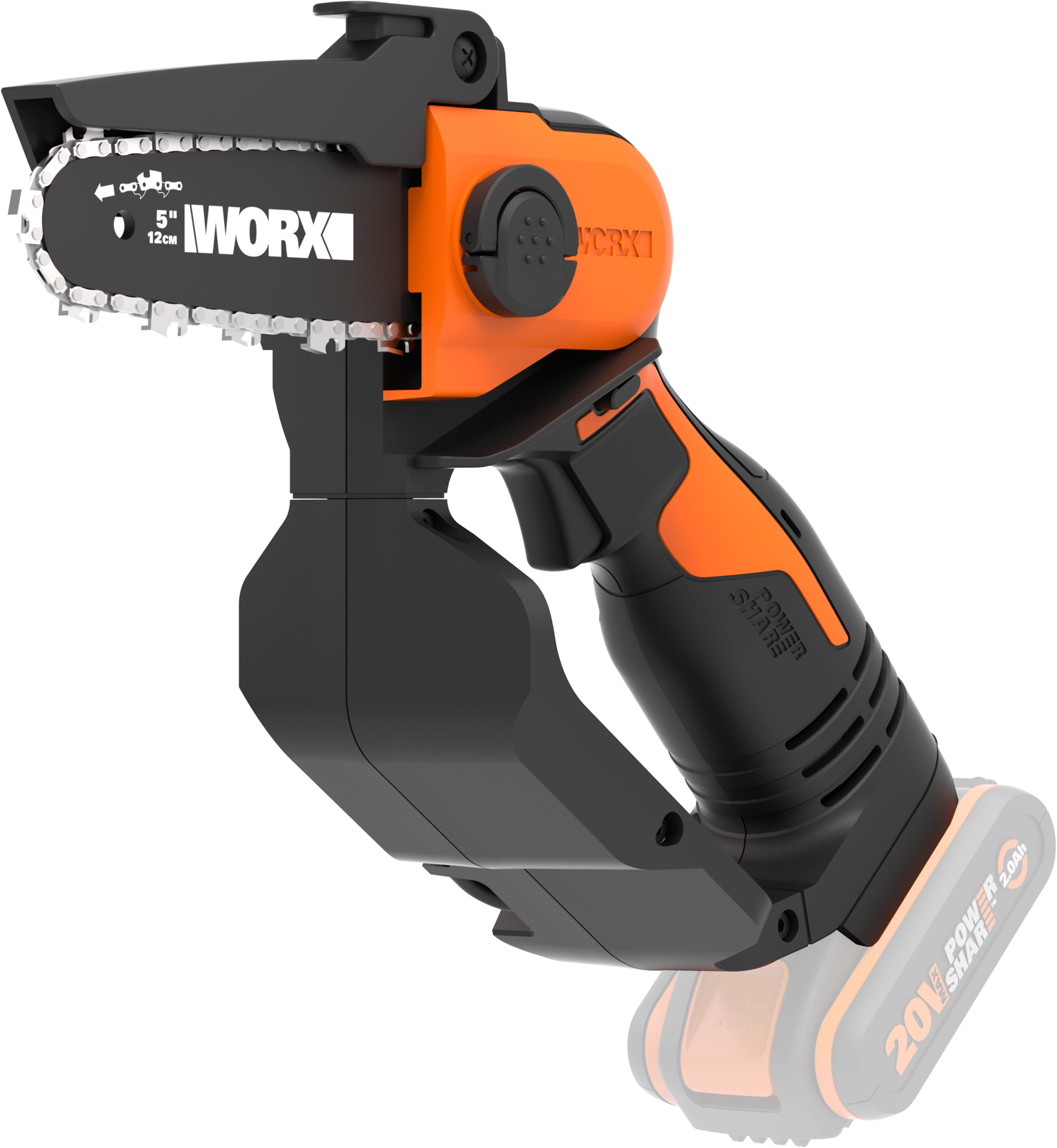 Worx Akku-Kettensäge »WG324E.9«, Einhand Astsäge, 6,7m/s Kettengeschwindigkeit, ohne Akku und Ladegerät