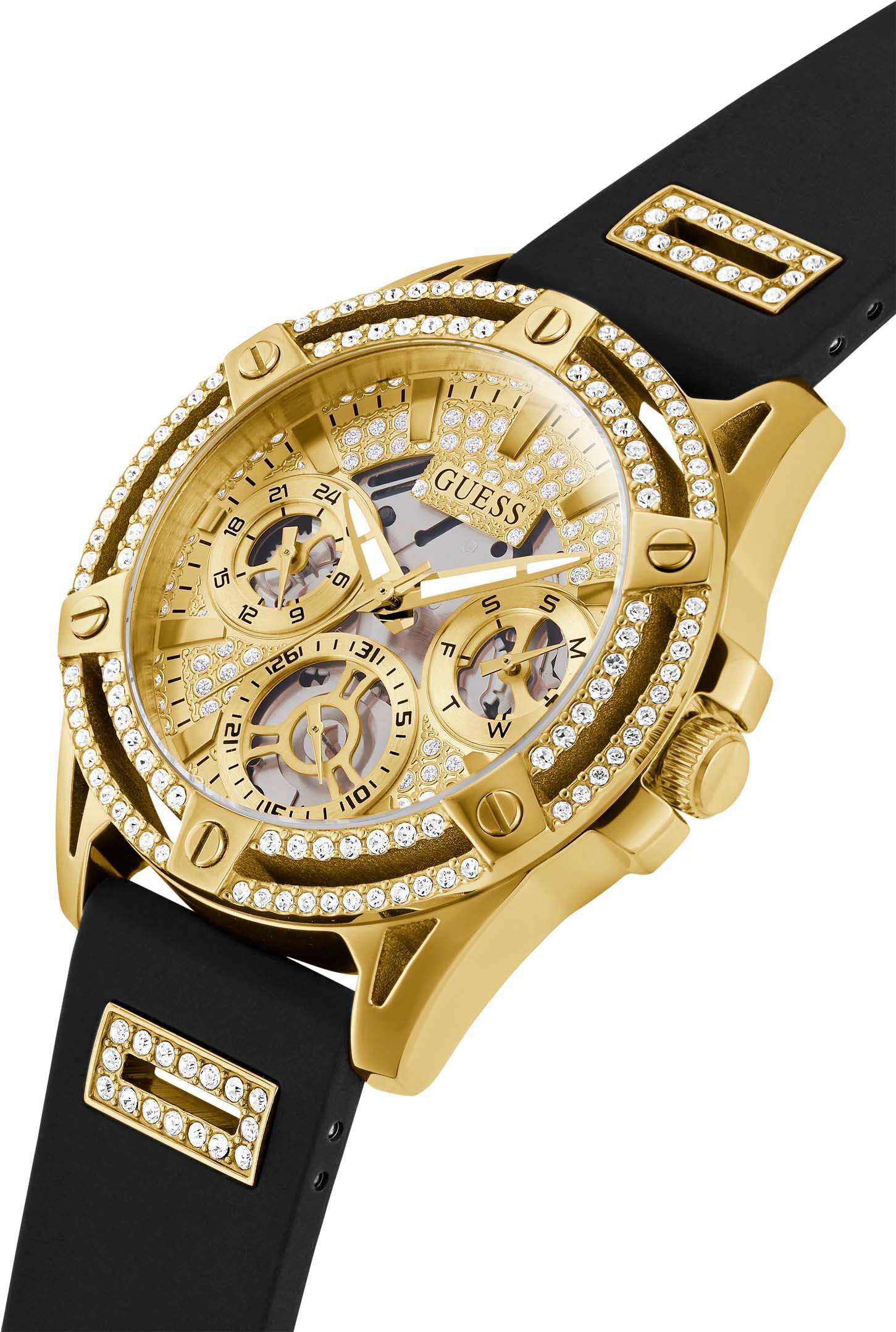 Guess Multifunktionsuhr »QUEEN«, Armbanduhr, Quarzuhr, Damenuhr