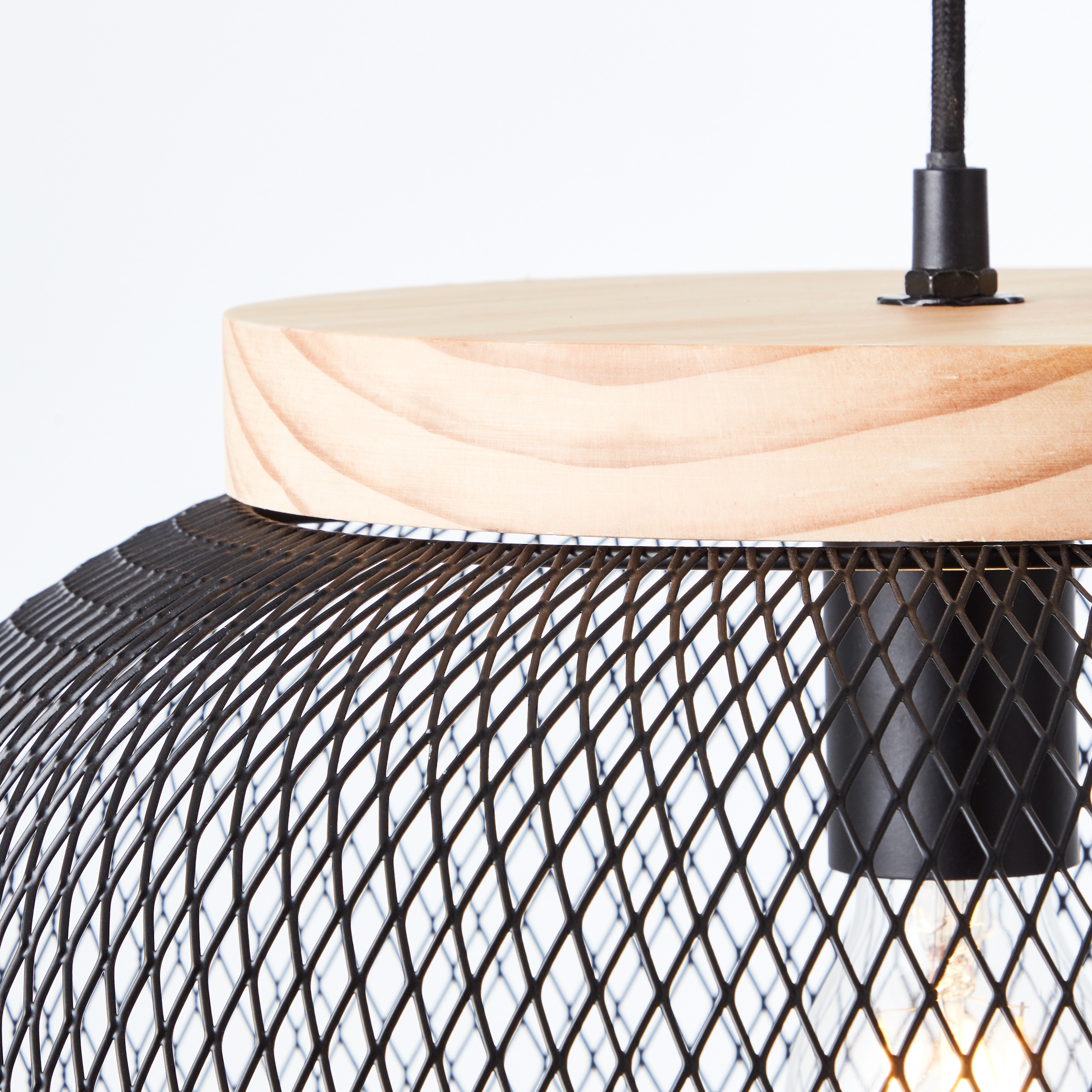 Brilliant Pendelleuchte »Giada«, 1 flammig, Leuchtmittel E27 | ohne Leuchtmittel, Pendelleuchte, 40 cm, E27, kürzbar, Metall/Holz