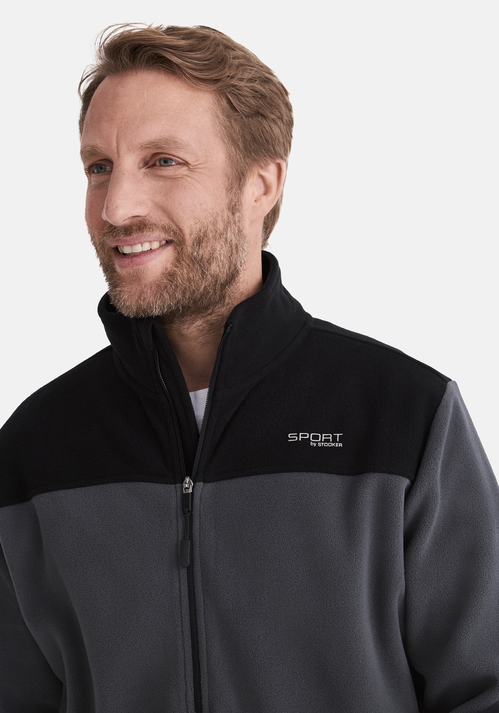 Stooker Men Sweatjacke »JOEL Fine Fleecejacke«, Sherpa fleece Straight Fit Casual Sherpa für Herren