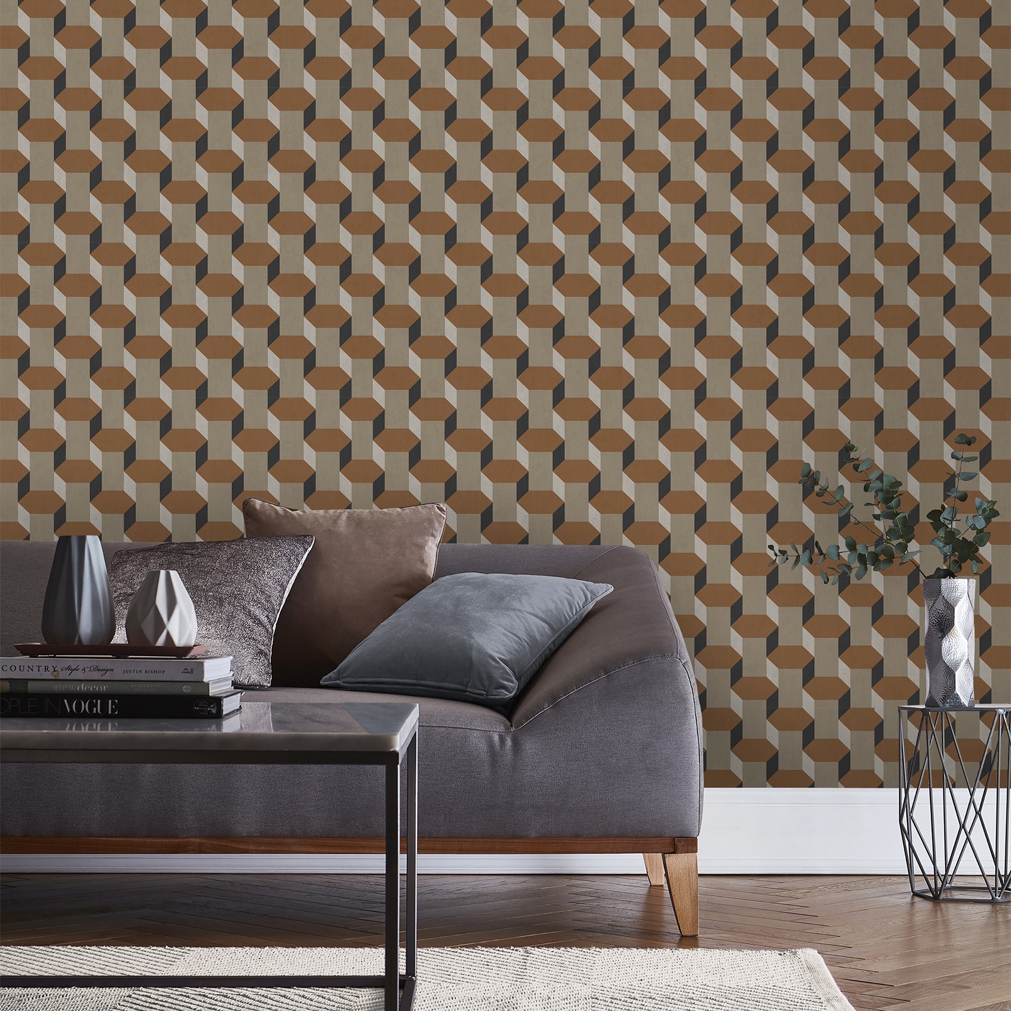 Sublime Vliestapete »VINTAGE GEOMETRIC«, 3D-Optik, Design Tapeten