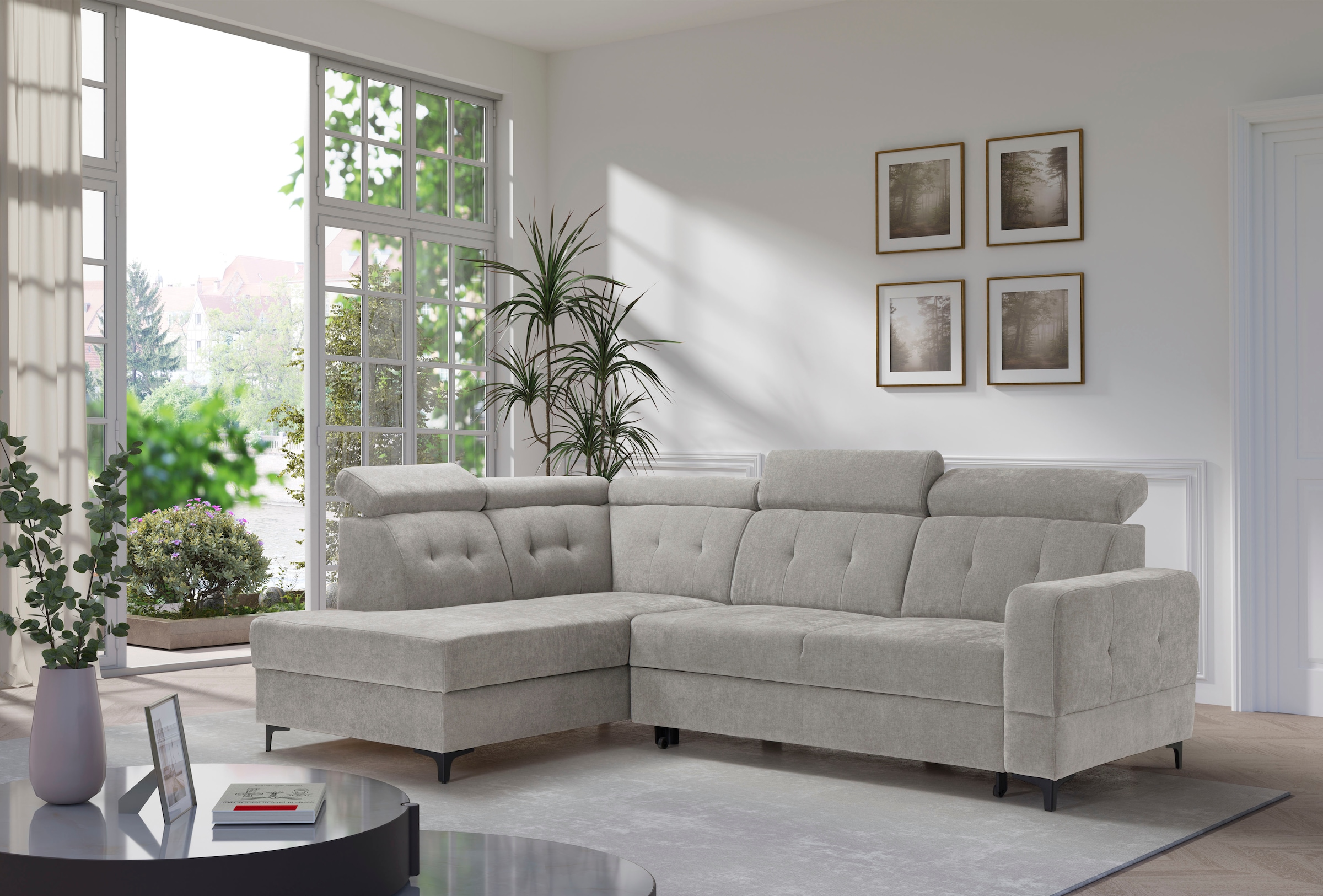 exxpo - sofa fashion Ecksofa »Monte, Kopfteile verstellbar, optional mit Be günstig online kaufen