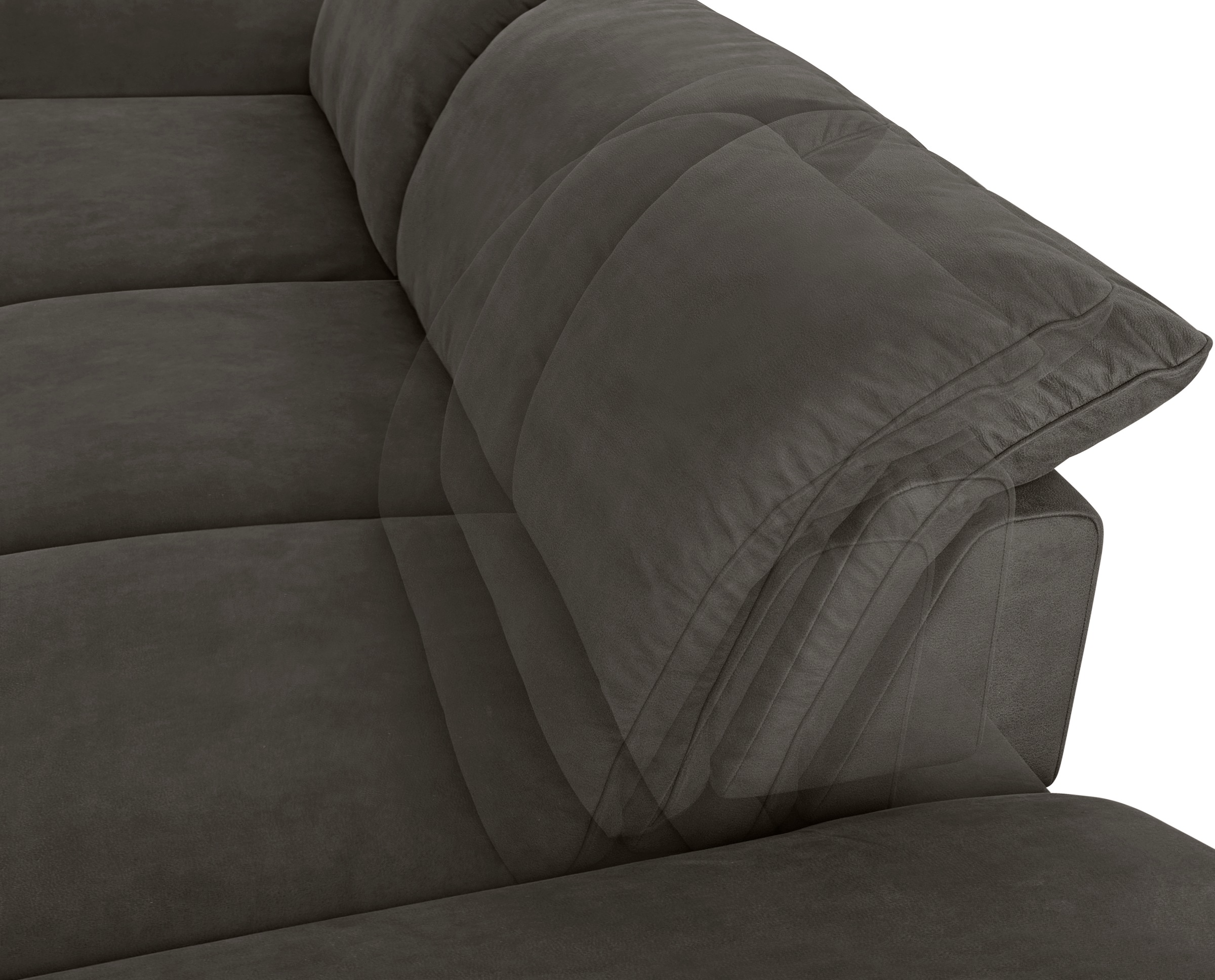 W.SCHILLIG Ecksofa »enjoy&MORE, Designsofa, bequem, zeitlos und elegant, L-Form«, mit Sitztiefenverstellung, Füße Chrom glänzend, Breite 340 cm