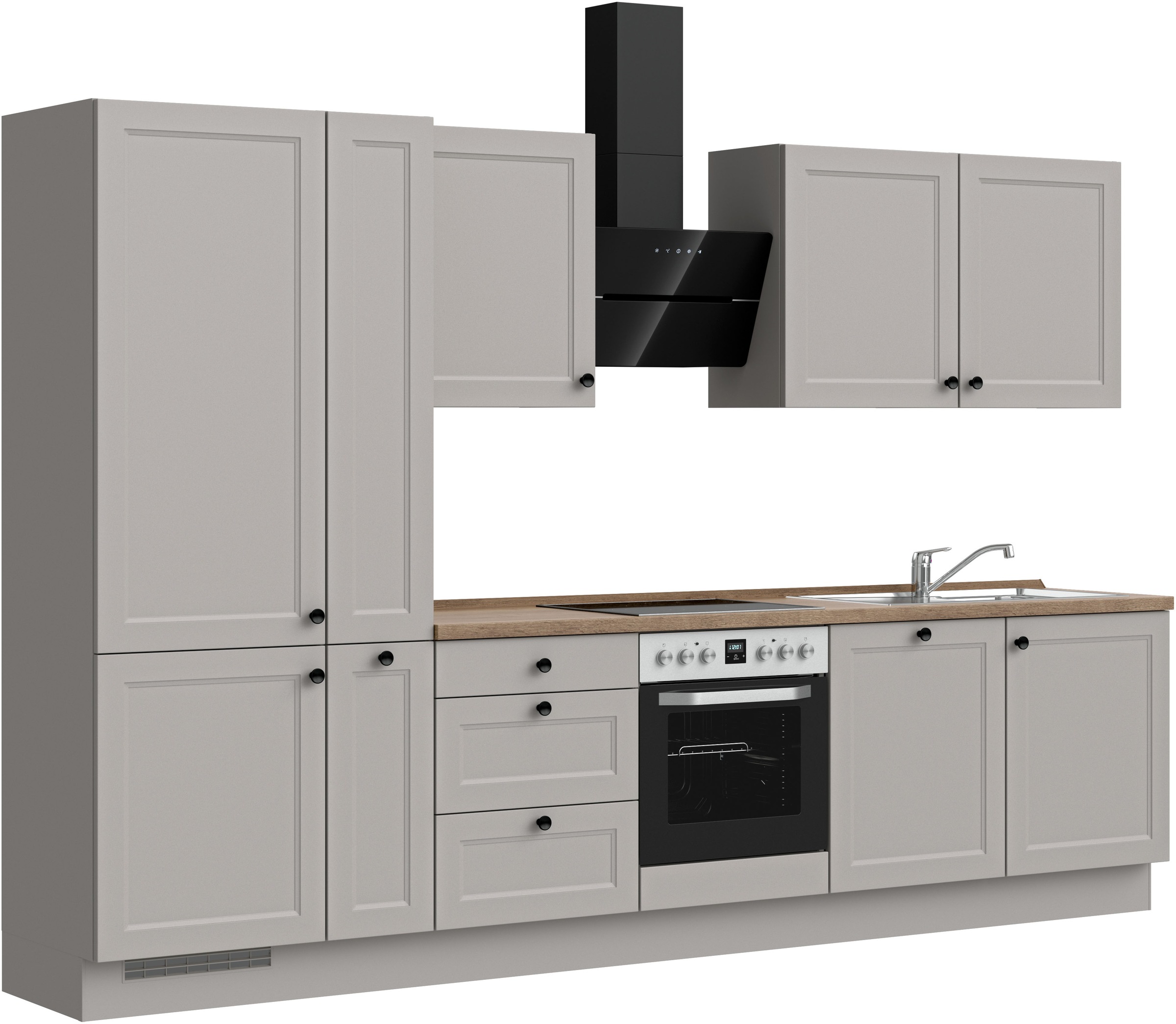 nobilia® Küchenzeile »"Cascada II"«, vormontiert, Breite 330 cm, Ausrichtung wählbar, wahlw. mit E-Geräten