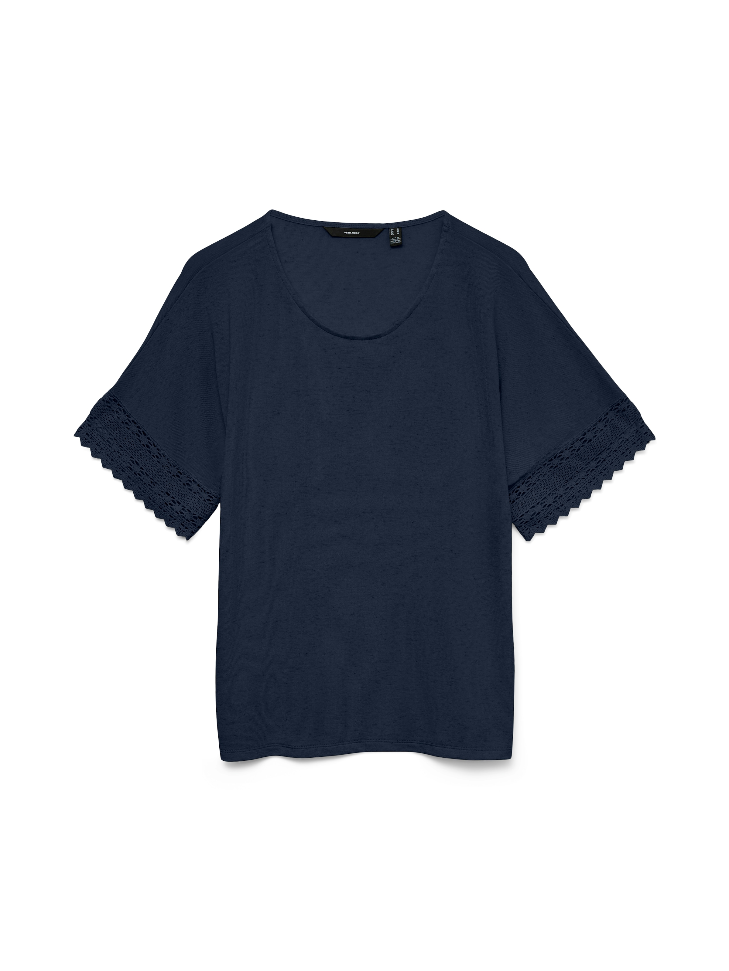 Vero Moda Kurzarmshirt »VMGINA SS LACE TOP JRS« Viskosemischung
