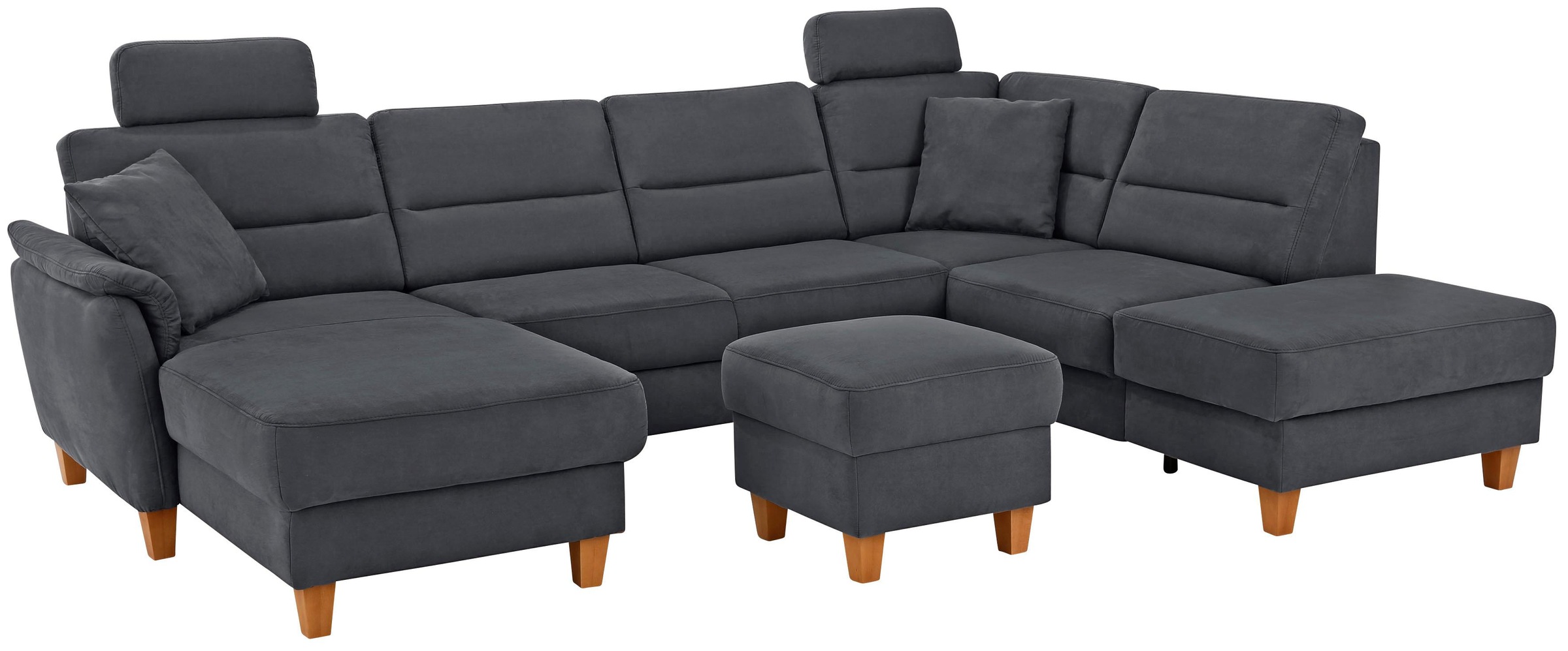 Home affaire Wohnlandschaft »Palmera U-Form, B: 308 cm« optional Bettfunkti günstig online kaufen