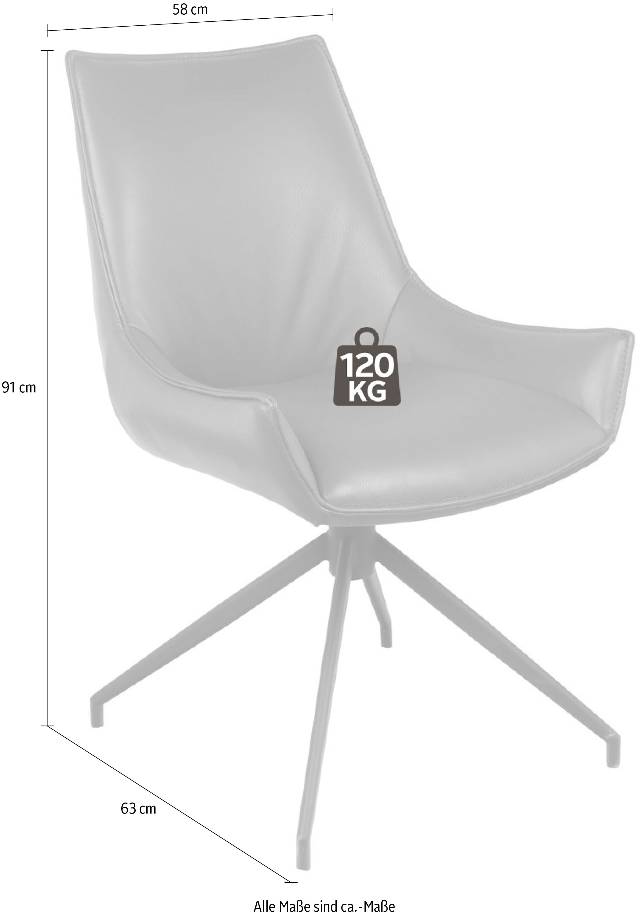 Home affaire Drehstuhl »Firenze« (Set) 2 Stk.2er Set