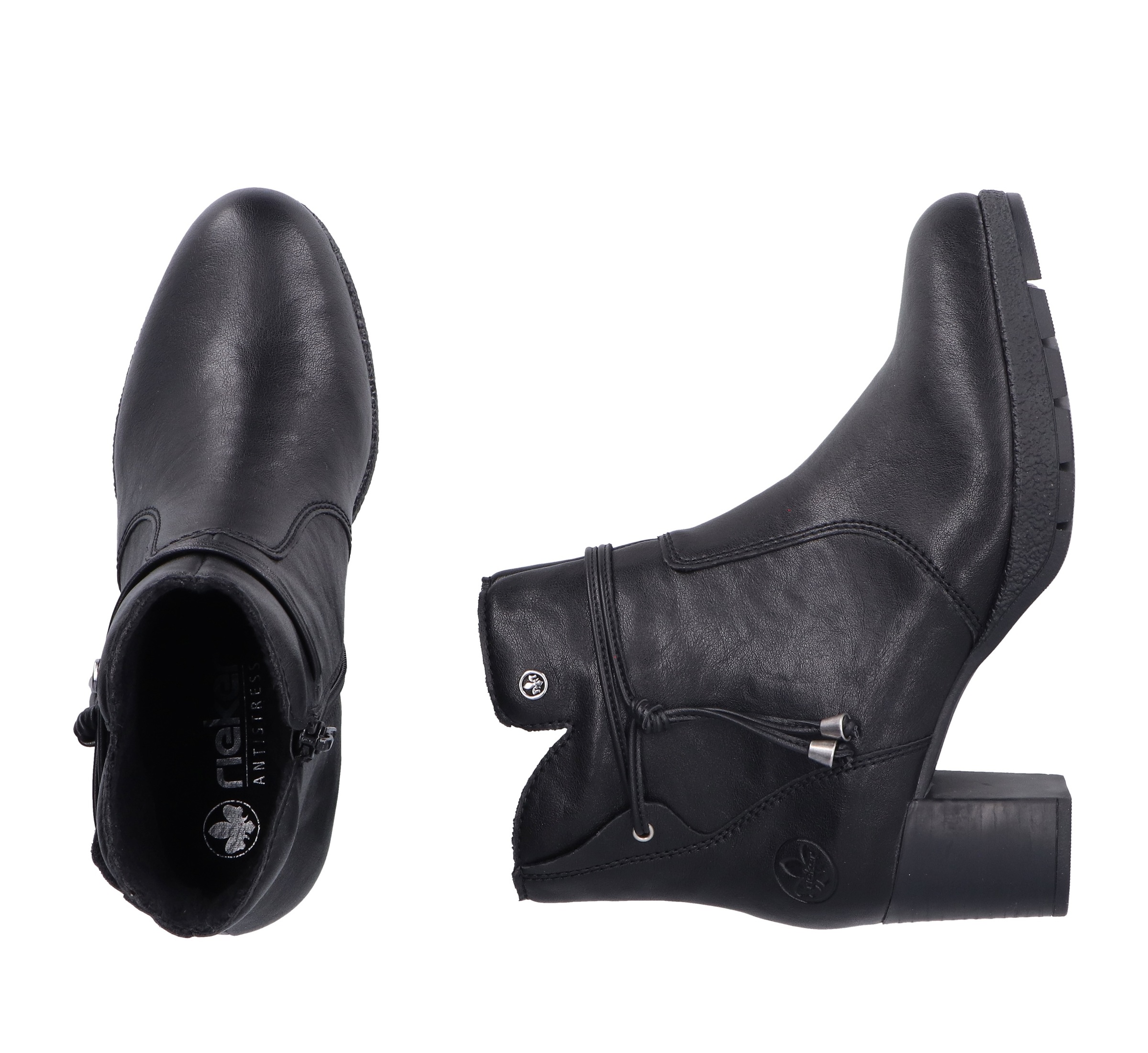 Rieker Stiefelette, Businessstiefelette, Blockabsatz, Boots mit Innenreißverschluss