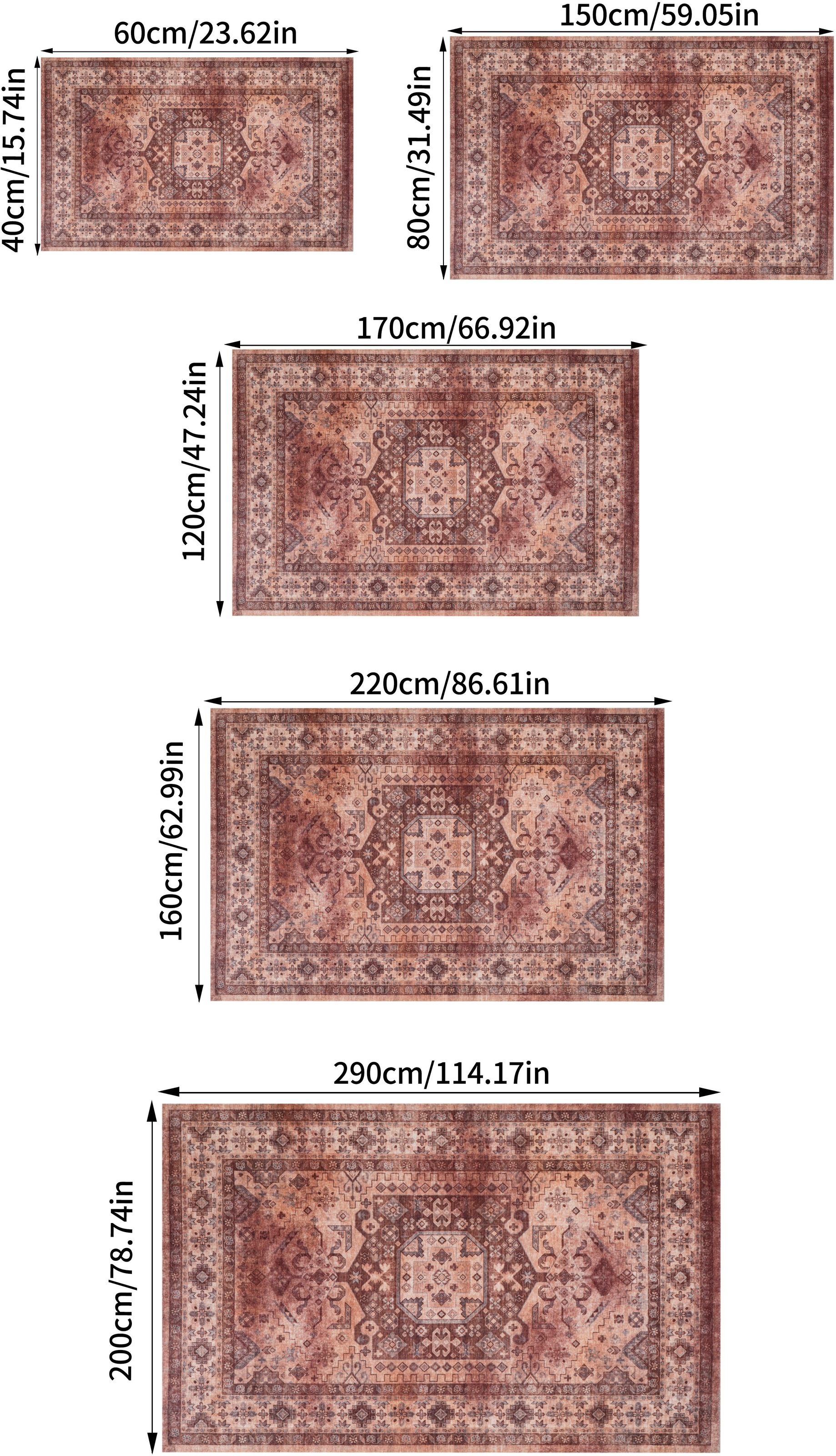 my home Teppich »Abbas, Druckteppich, orientalisches Design«, rechteckig, 13 mm Höhe, Orient-Optik, Kurzflor, bedruckt, weich, Wohnzimmer, Schlafzimmer