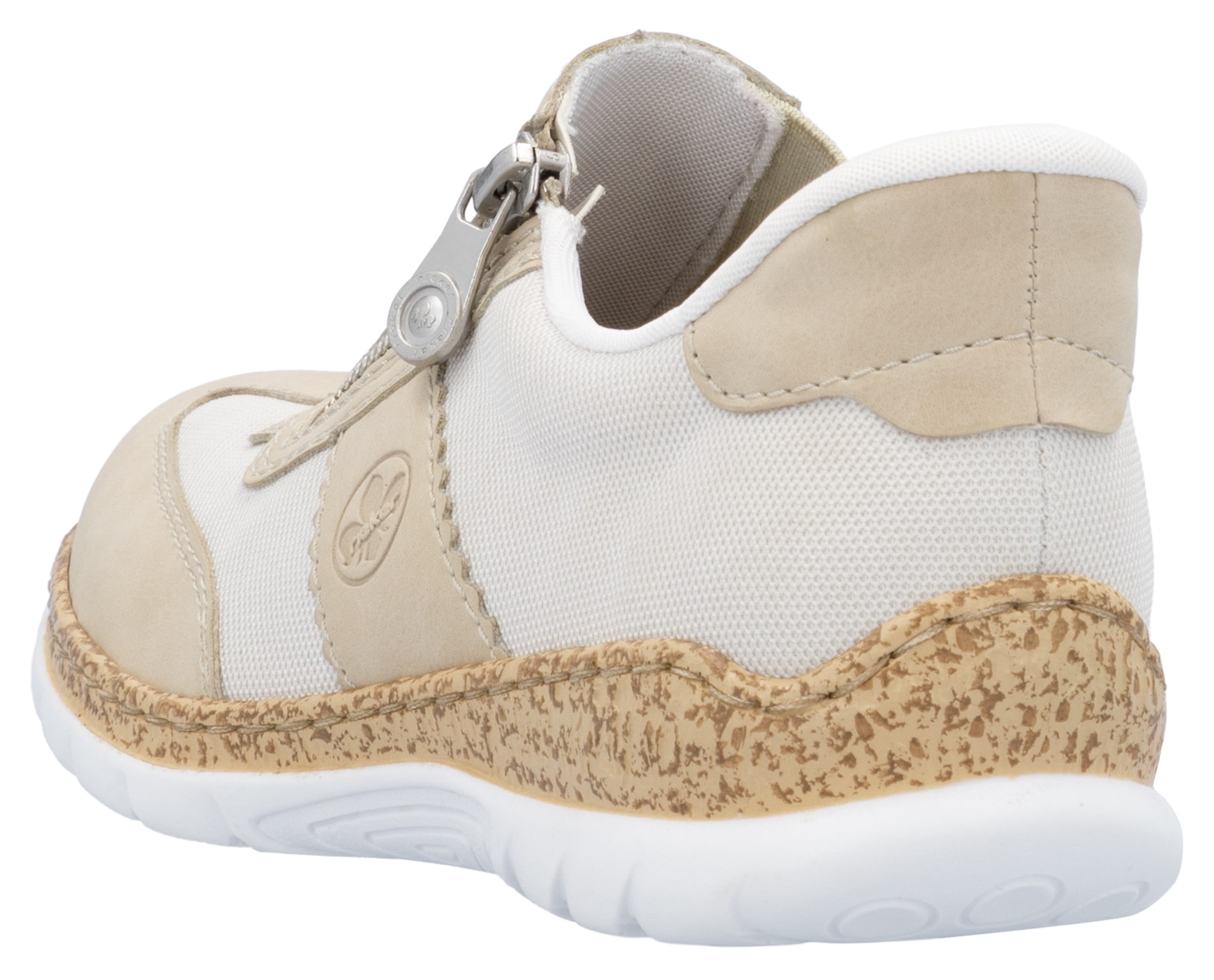 Rieker Slip-On Sneaker, Halbschuh, Freizeitschuh, mit Reißverschluss und MemoSoft-Innensohle