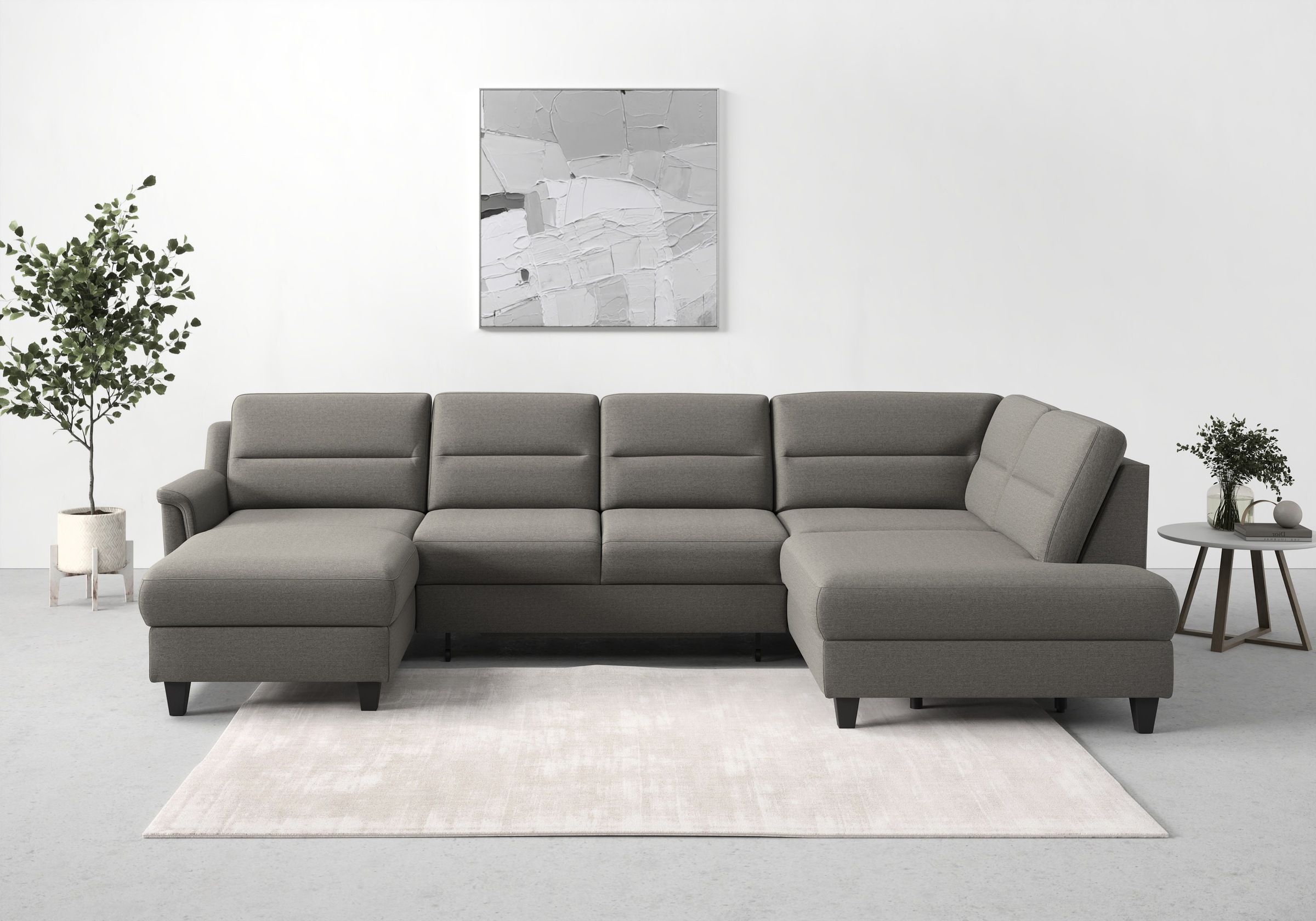 sit&more Wohnlandschaft »Farö U-Form«, inklusive Federkern, wahlweise mit Bettfunktion und Bettkasten
