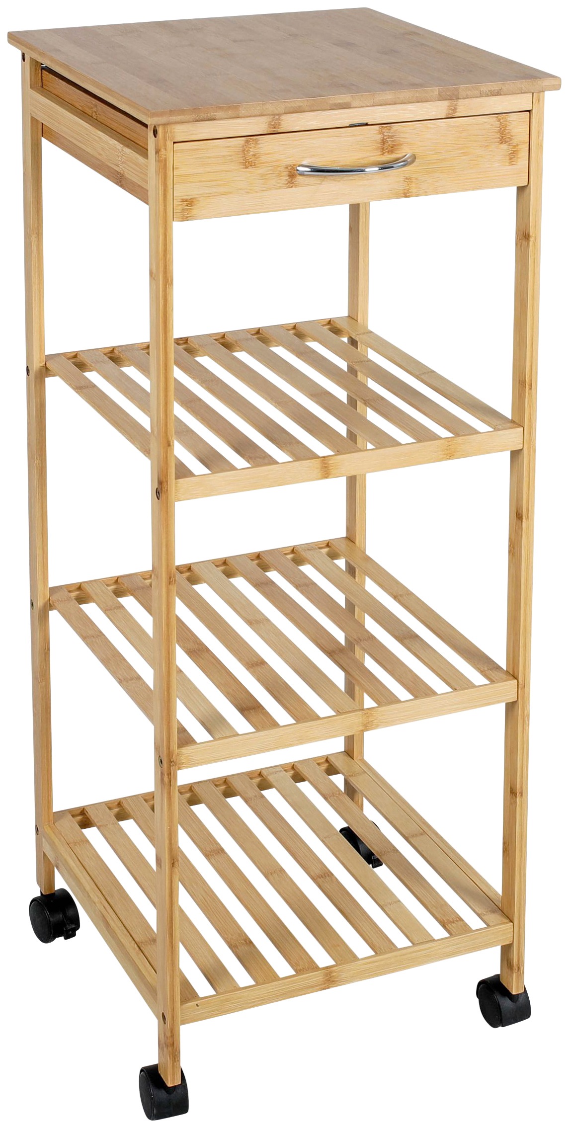 axentia Standregal »Küchenschrank, Bambus, mit Rollen« auf Rechnung