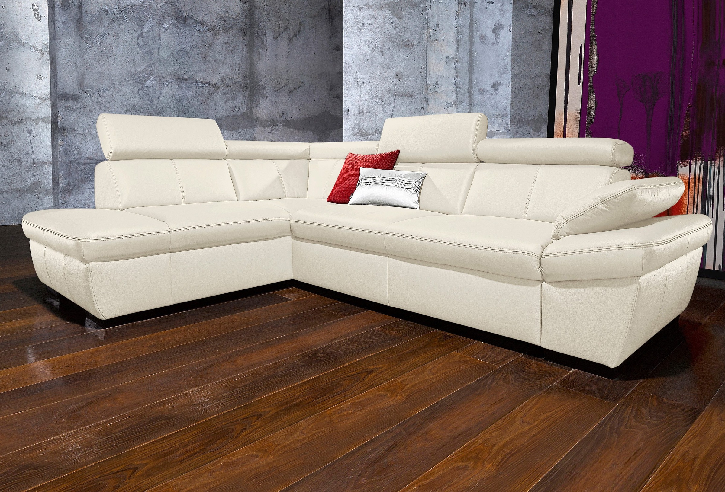 exxpo - sofa fashion Ecksofa »Salerno, Funktionssofa, hoher Sitzkomfort, Br günstig online kaufen