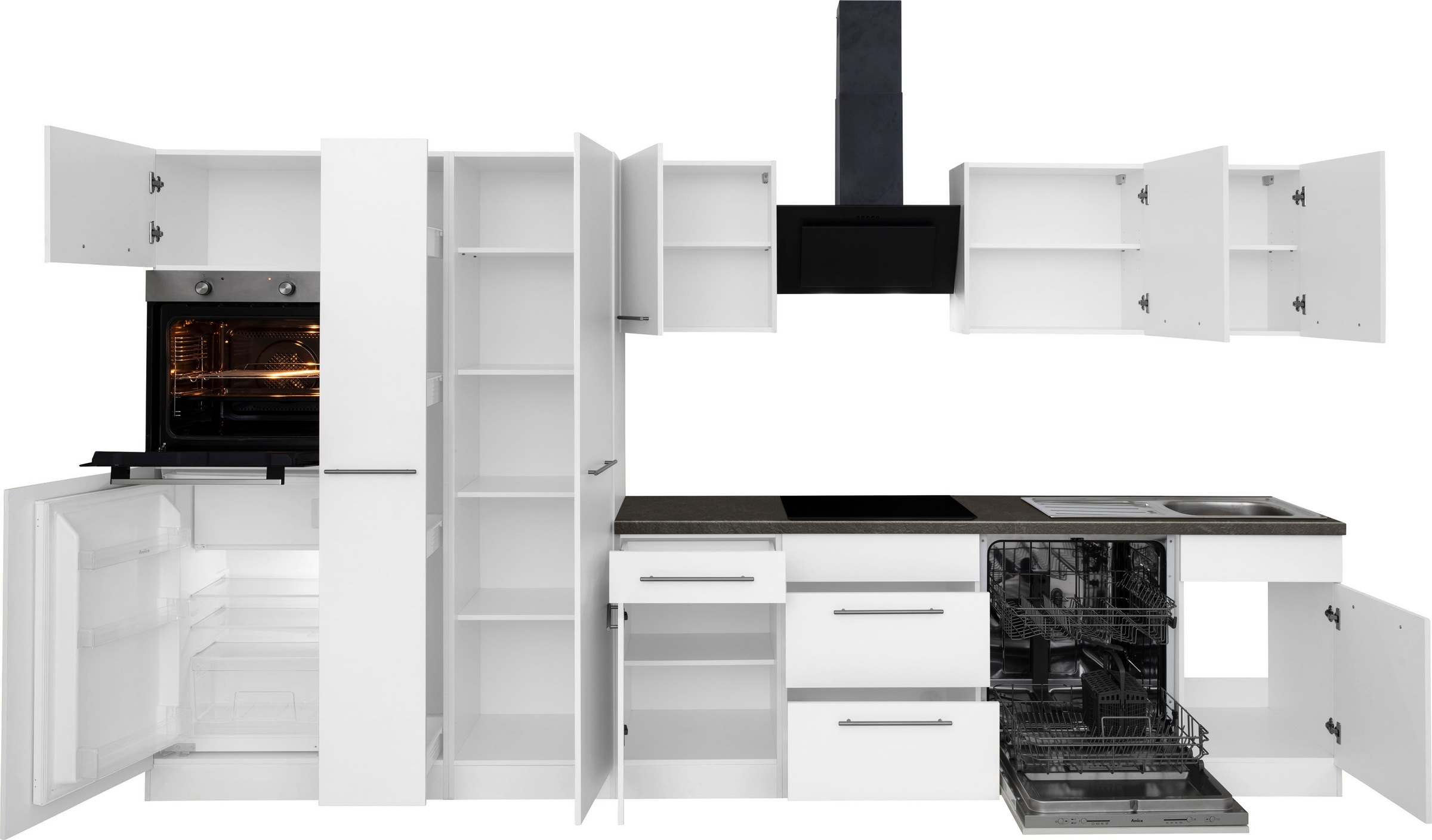 wiho Küchen Küchenzeile »Unna«, ohne E-Geräte, Breite 360 cm
