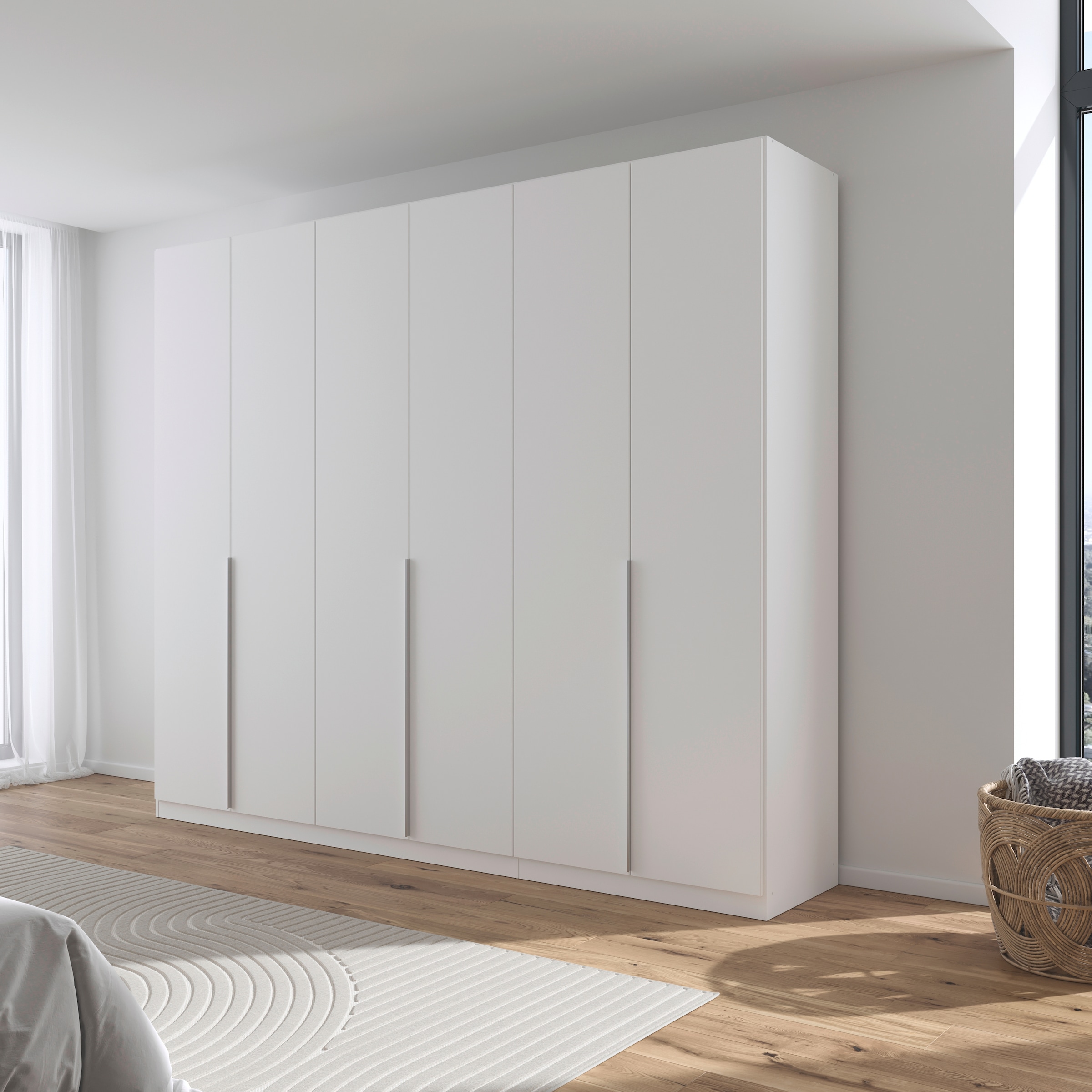 rauch Drehtürenschrank »Kleiderschrank Schrank Garderobe AGORDO TOPSELLER Schlafzimmer«, (in zwei Griff-Farben mit Dekor- oder Hochglanzfront), durchdachte Innenausstattung, in 6 Breiten und 2 Höhen MADE IN GERMANY