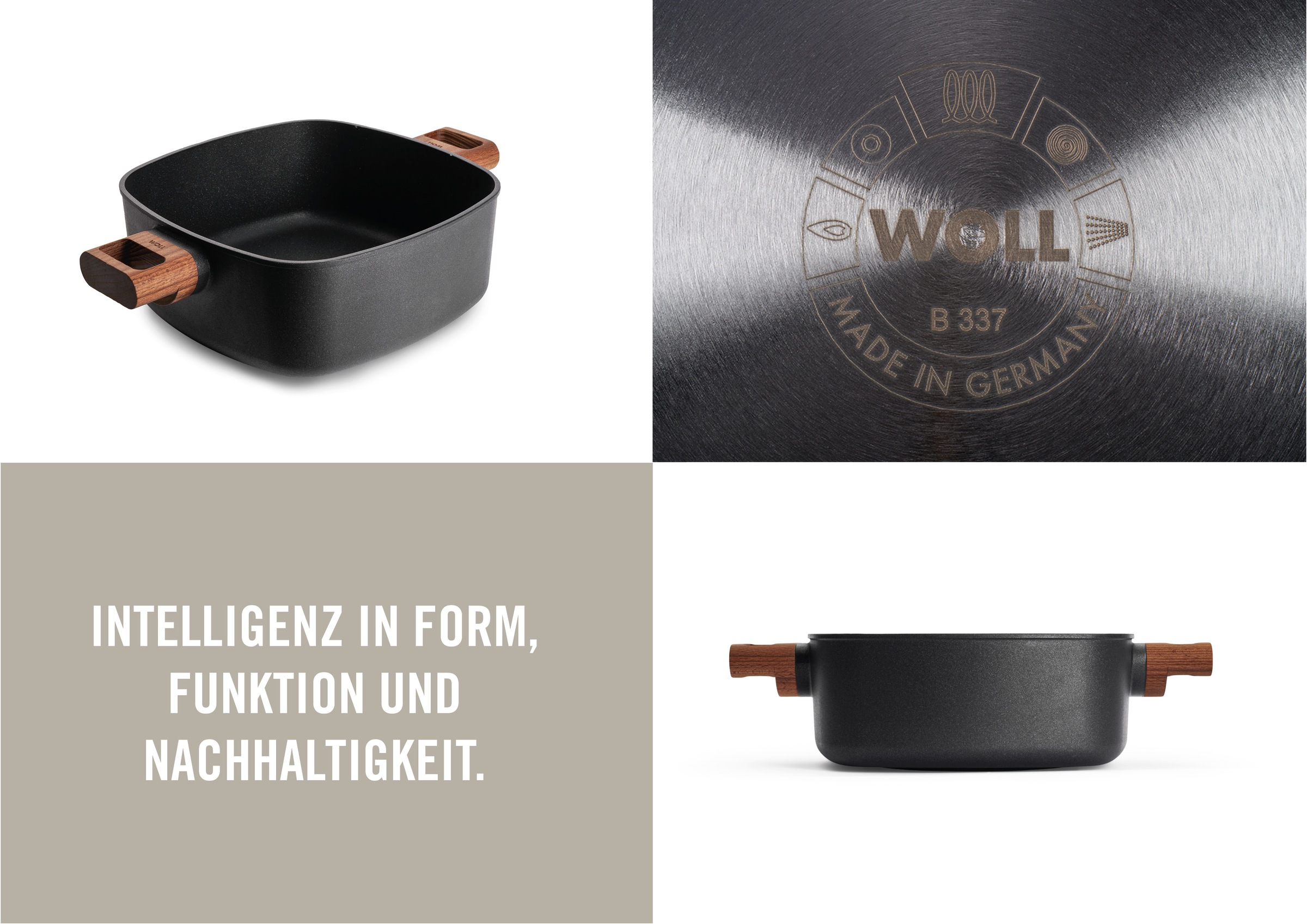 WOLL Kasserolle »Eco Logic QXR Guss-Kasserolle«, Aluminium, (1 tlg.), PFAS-freie Diamond-QXR - Beschichtung