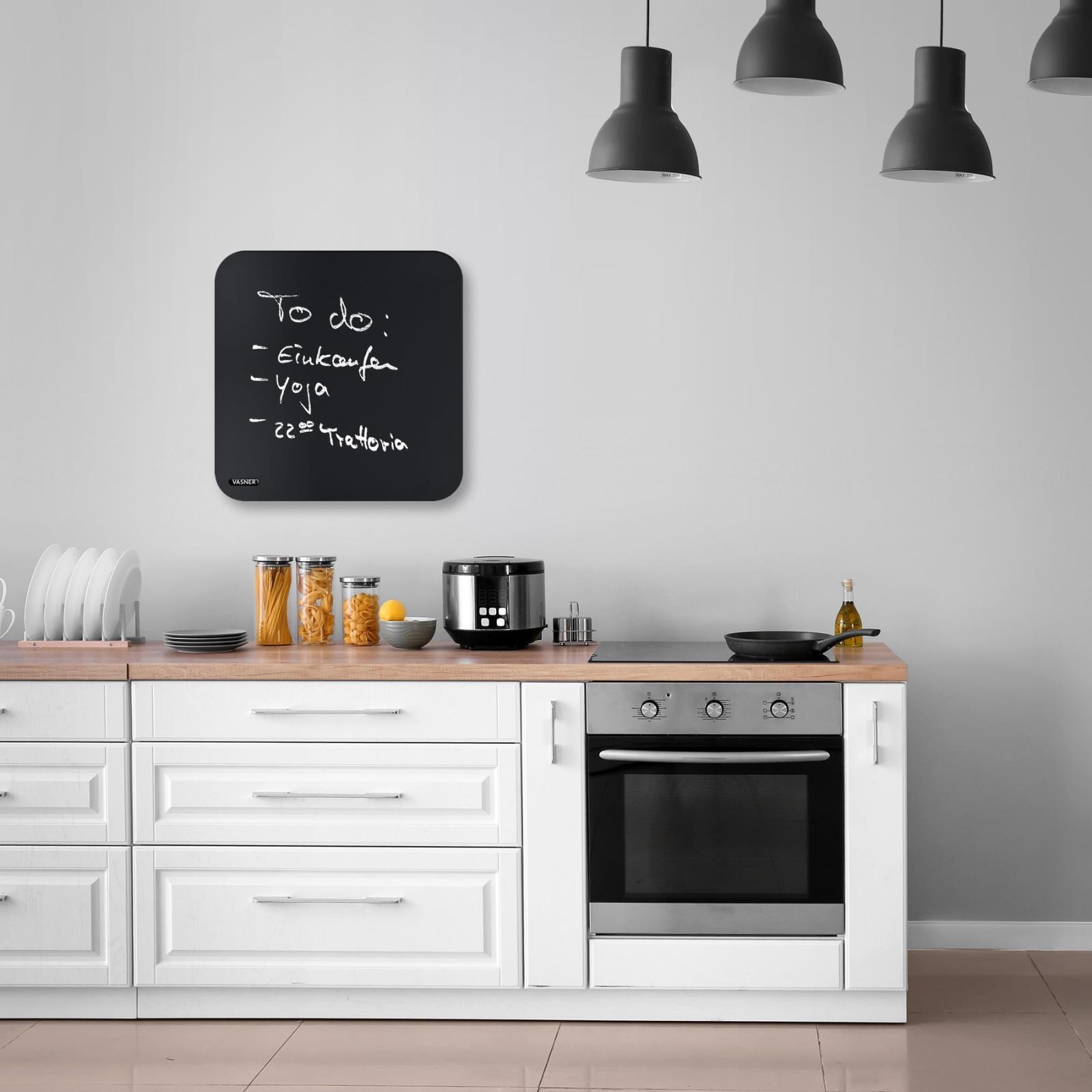 Vasner Infrarotheizung »Citara T Plus 1100 W« Metall Heizpaneel Tafelheizung abgerundet schwarz