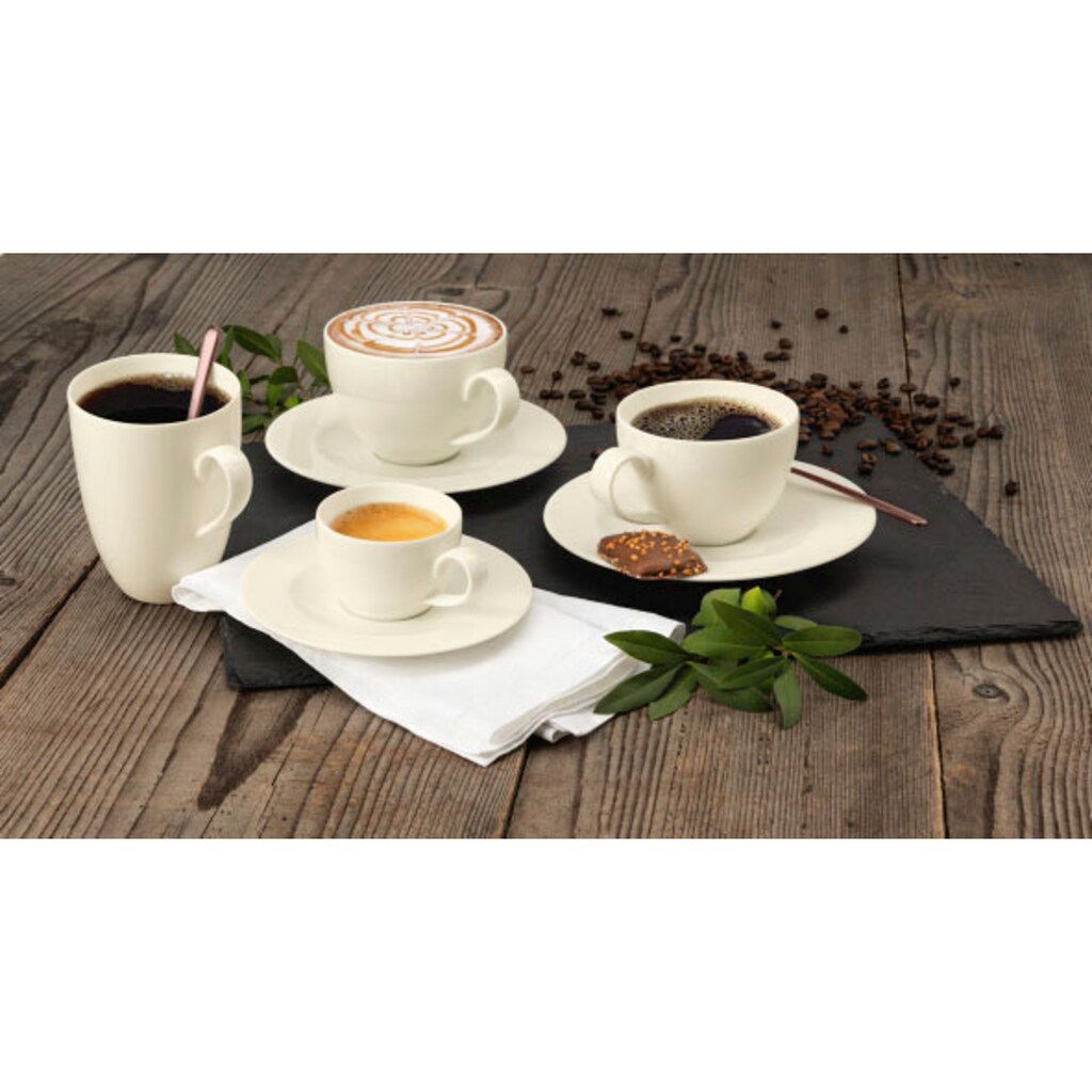 Seltmann Weiden Kaffeeservice »Geschirr-Set, Service Zoè«, (Set, 18 tlg., 6x Kaffeeobertasse, 6x Kombi-Untertasse groß, 6x Frühstücksteller rund)