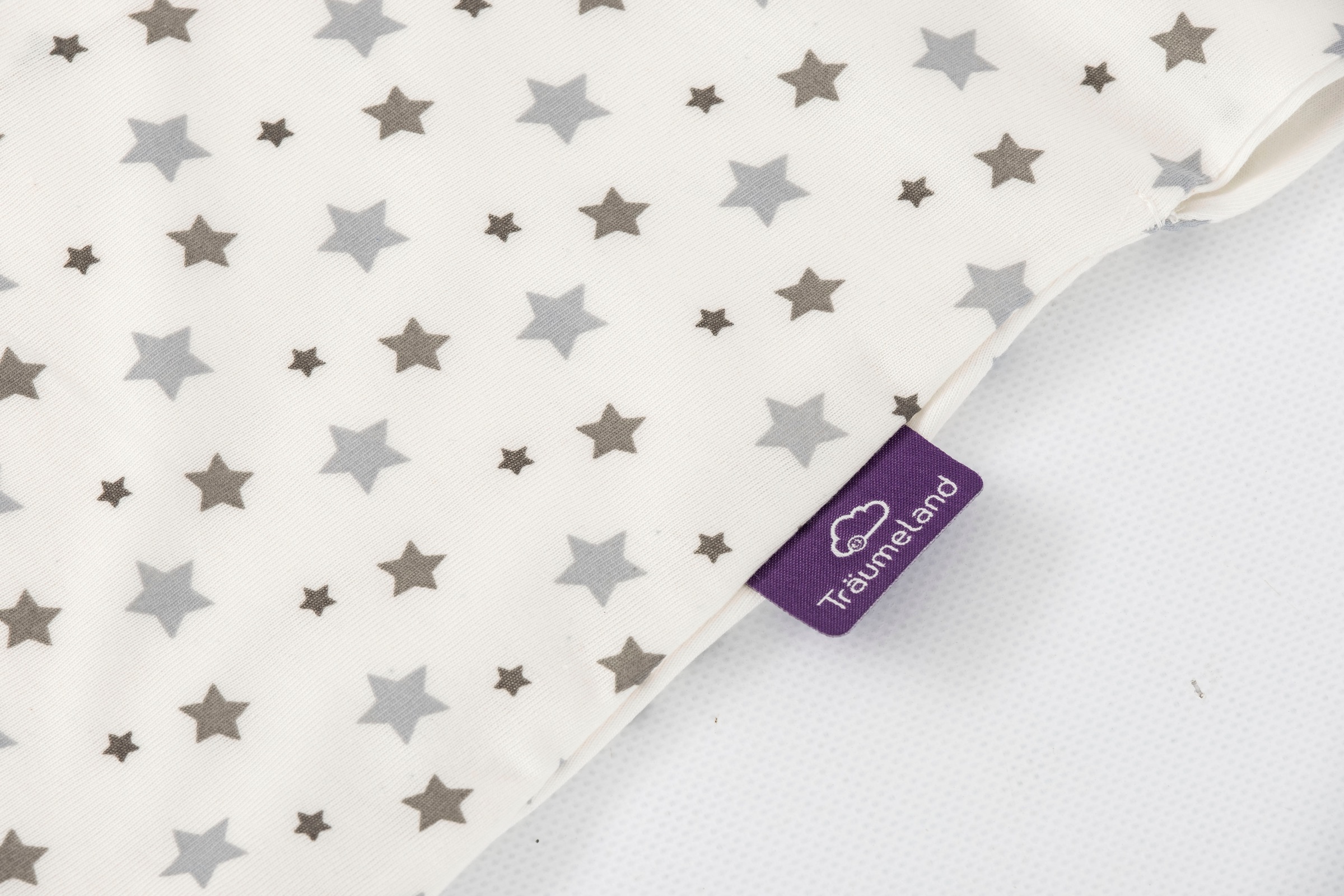 Träumeland Babyschlafsack »Sommerschlafsack LIEBMICH TENCEL™, Design weiß mit grauen Sternen«, (1 tlg.)