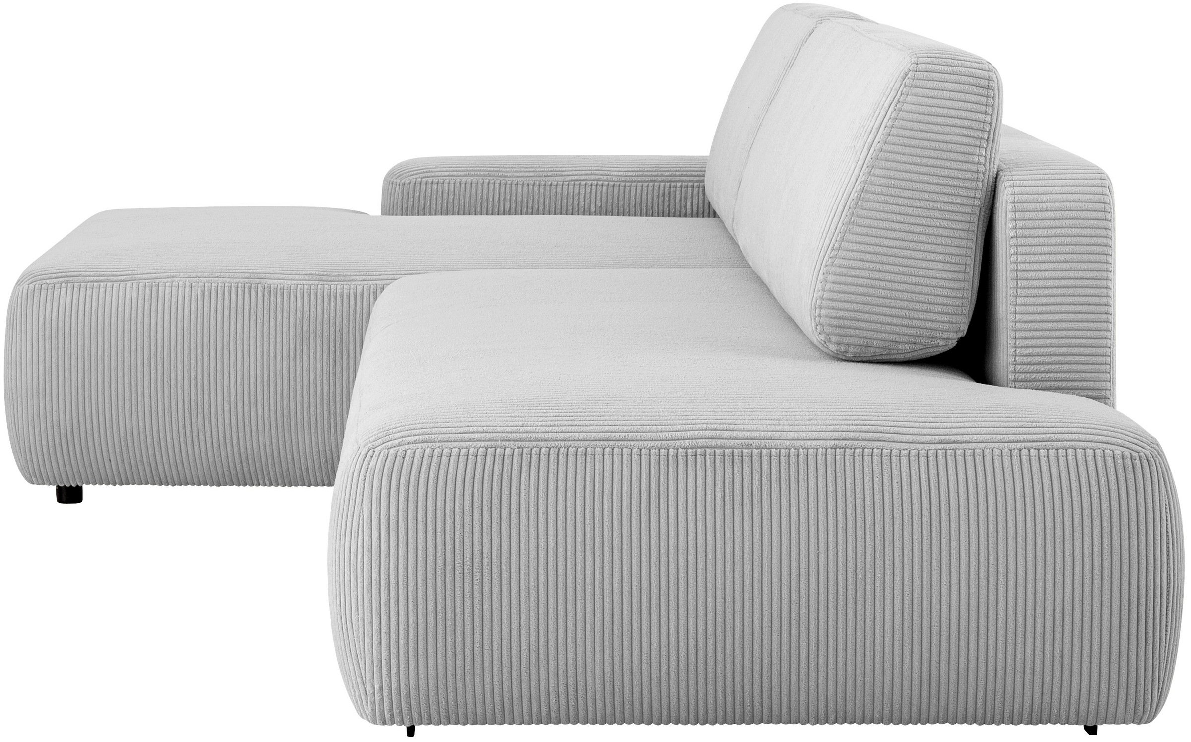 INOSIGN Ecksofa »TORGE, Schlafsofa Cord, Samtvelours u. Strukur fein, Couch in L-Form«, Schlaffunktion und Bettkasten, Liegefläche: 210x125 cm, neues Design